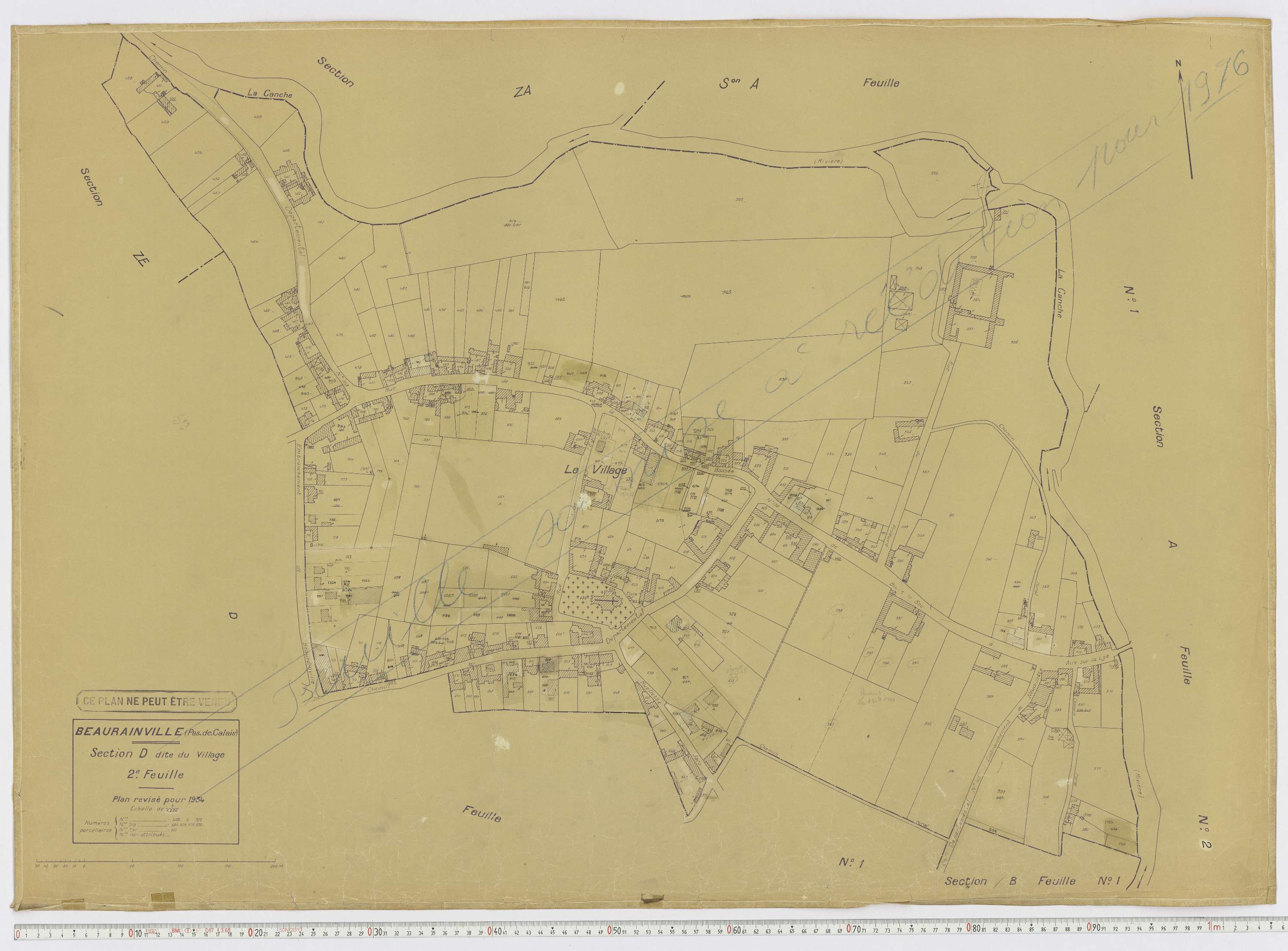 Beaurainville - Section D, feuille 2.