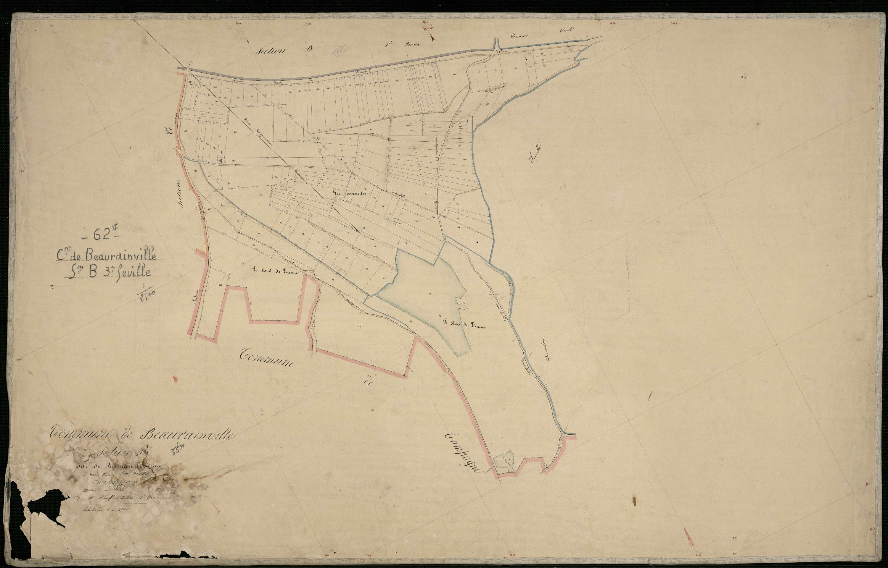 Beaurainville - Section B, 3e feuille
