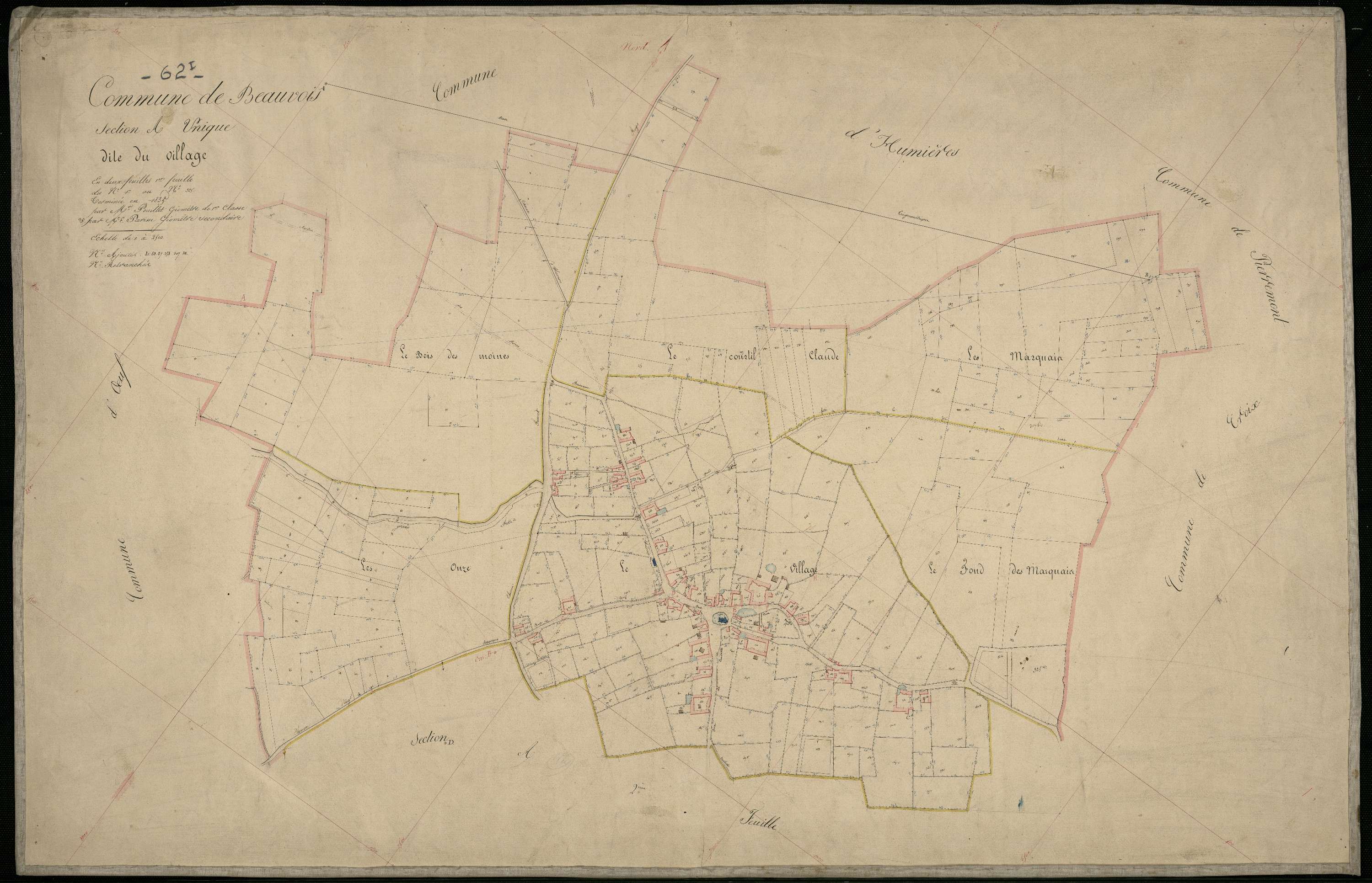 Beauvois - Section A, 1re feuille