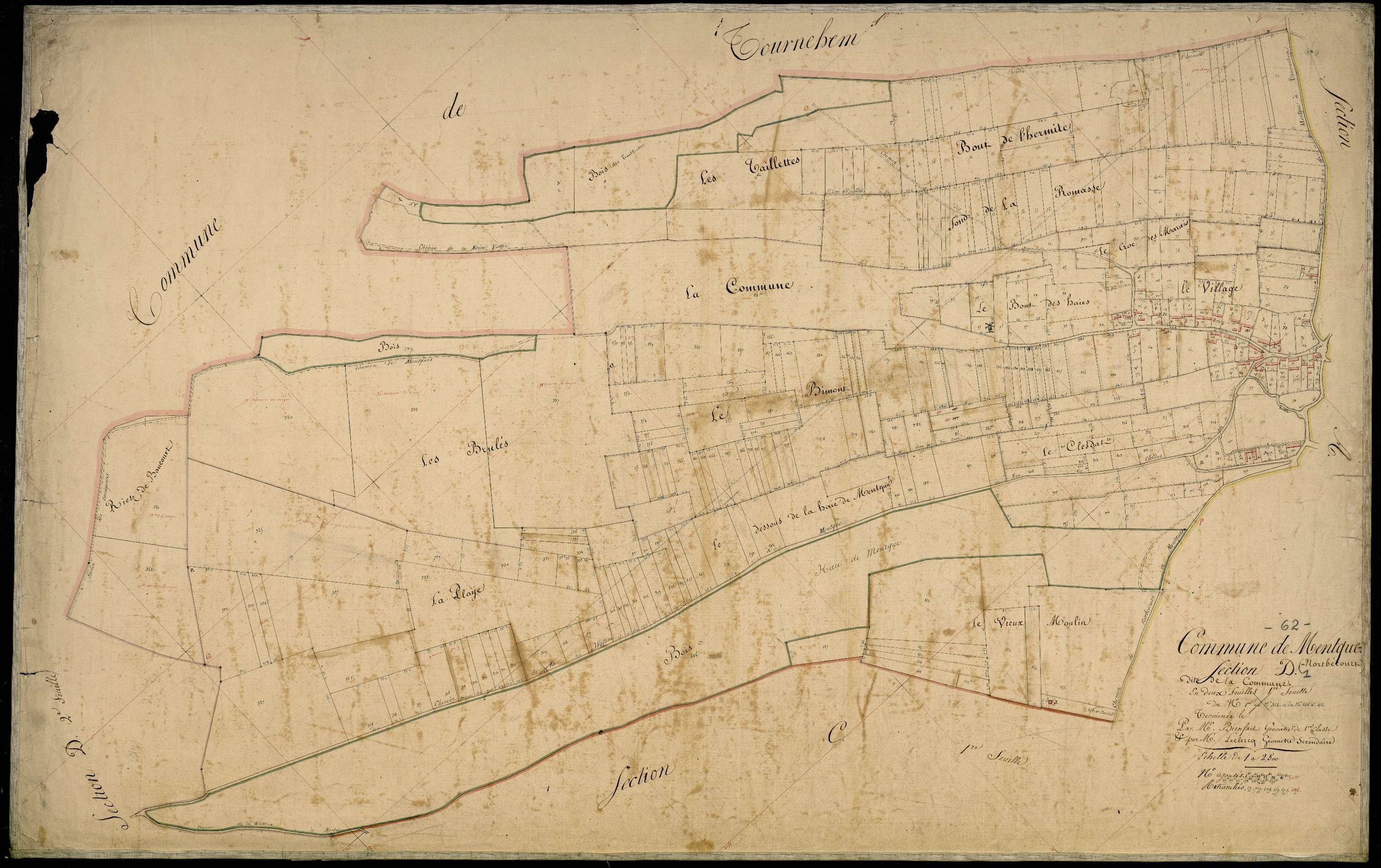 Bécourt - Section D, 1re feuille