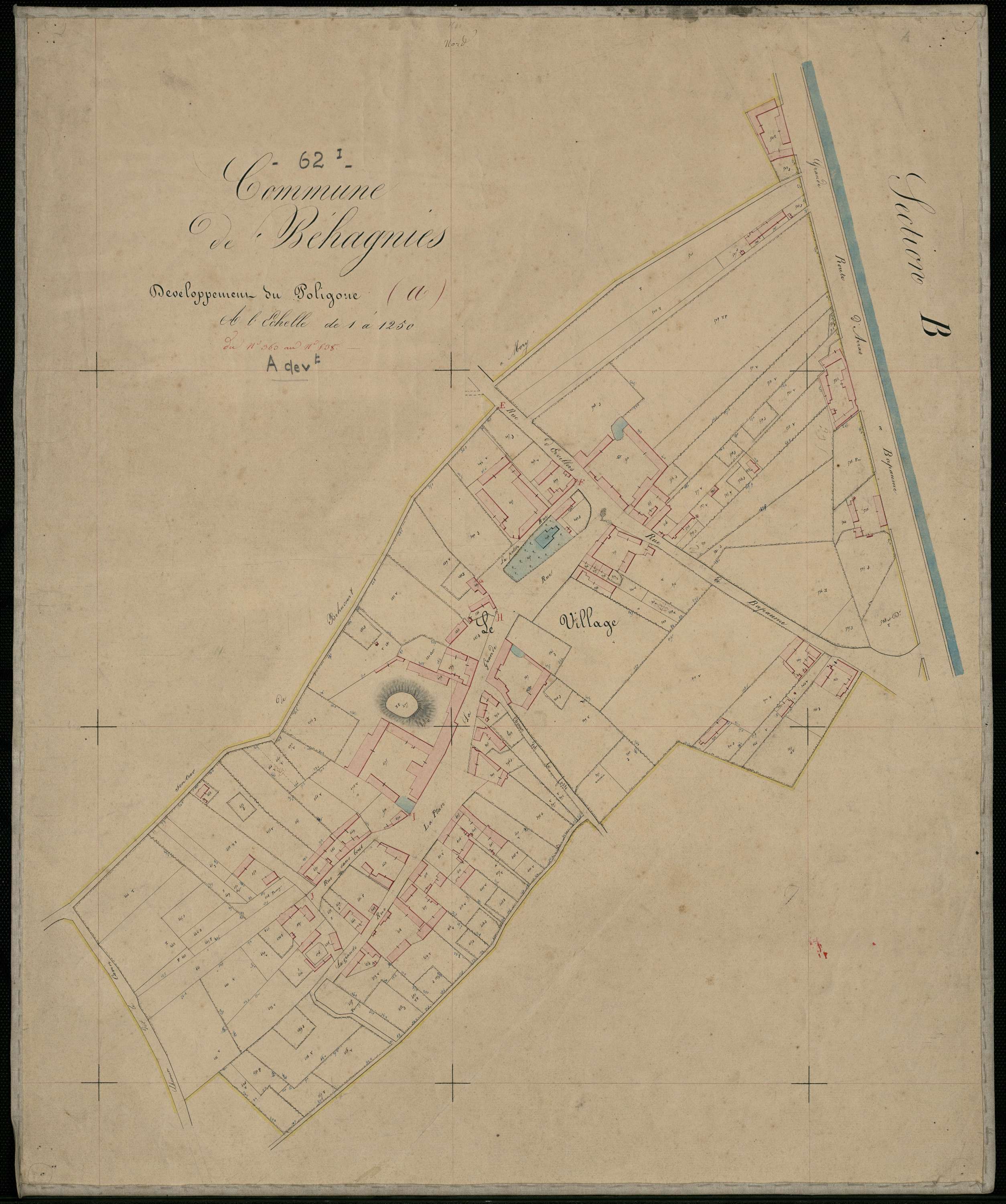 Béhagnies - Section A, développement du polygone