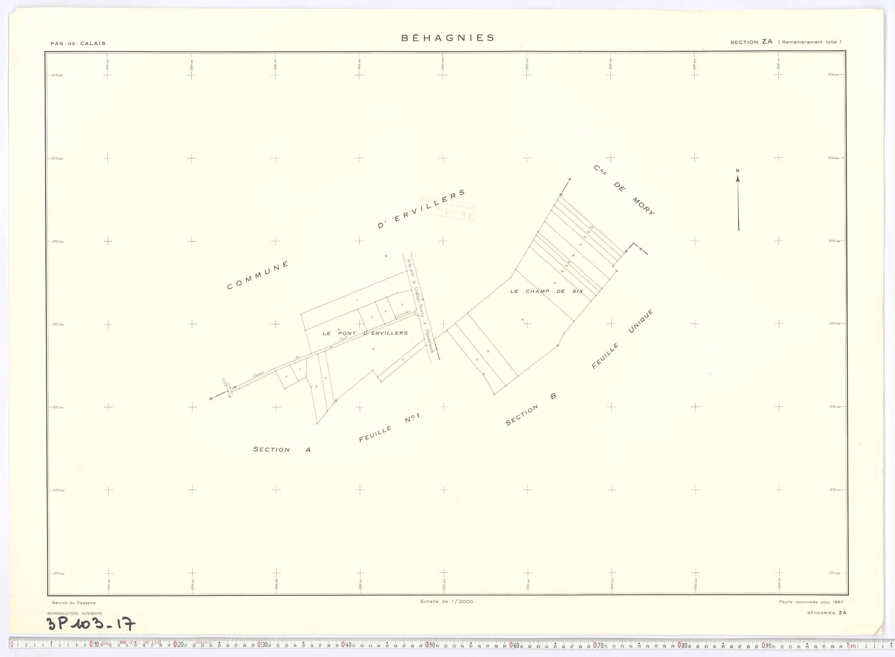 Béhagnies - Section ZA.