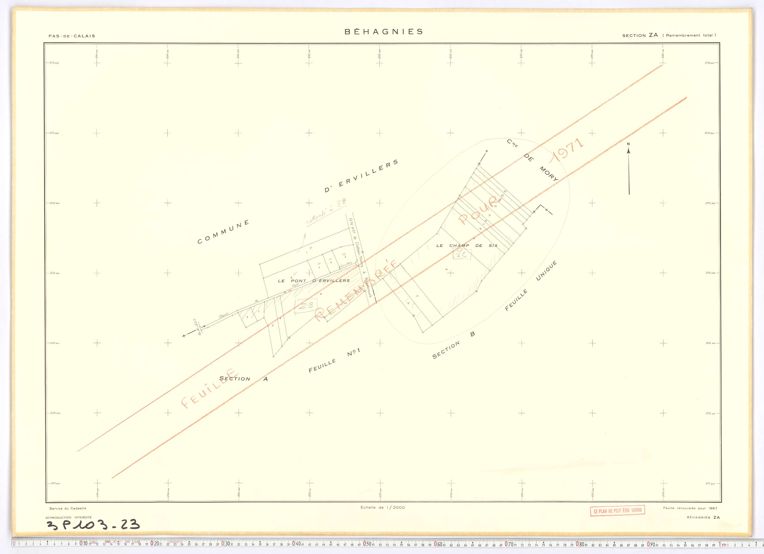Béhagnies - Section ZA.