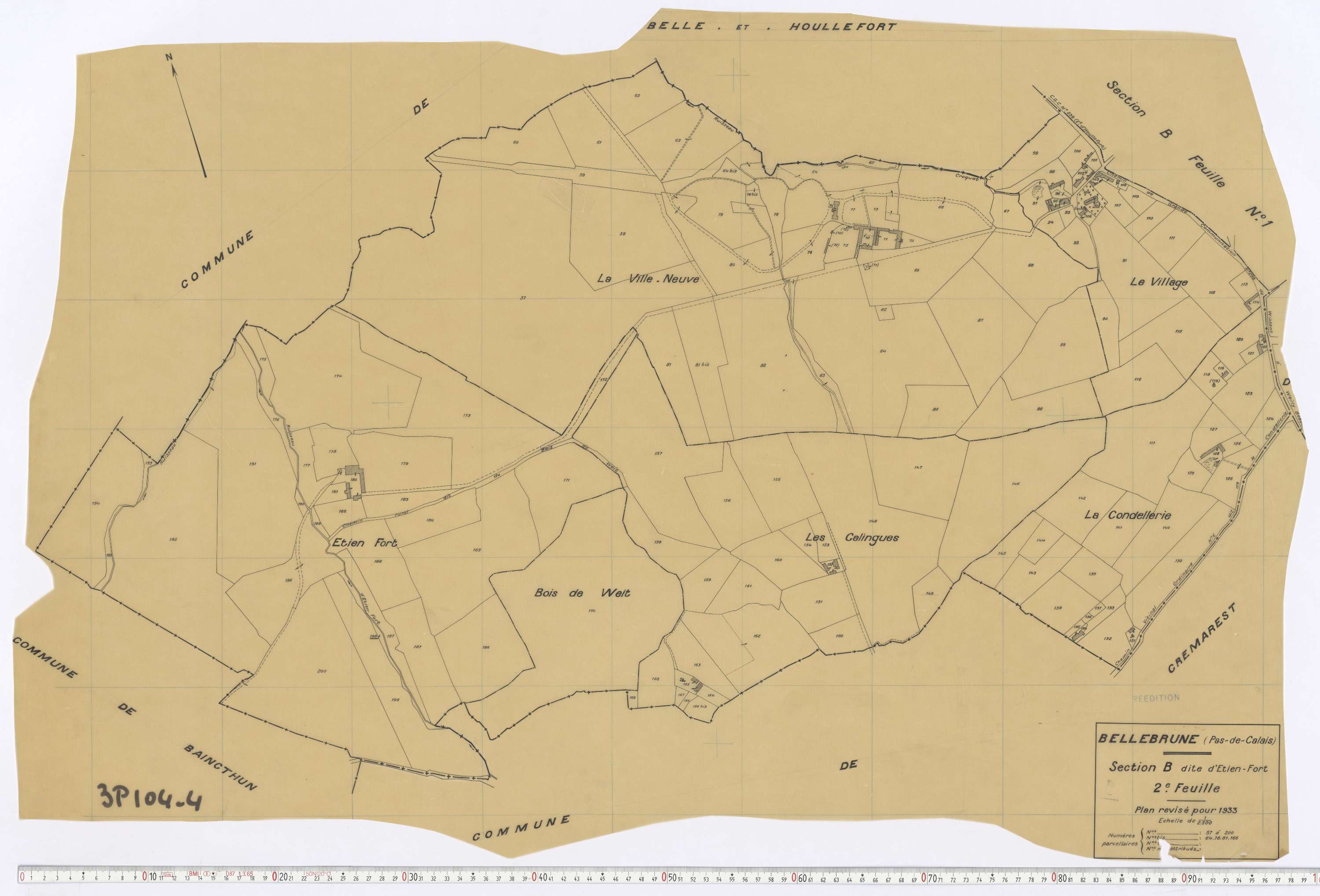 Bellebrune - Section B, feuille 2.