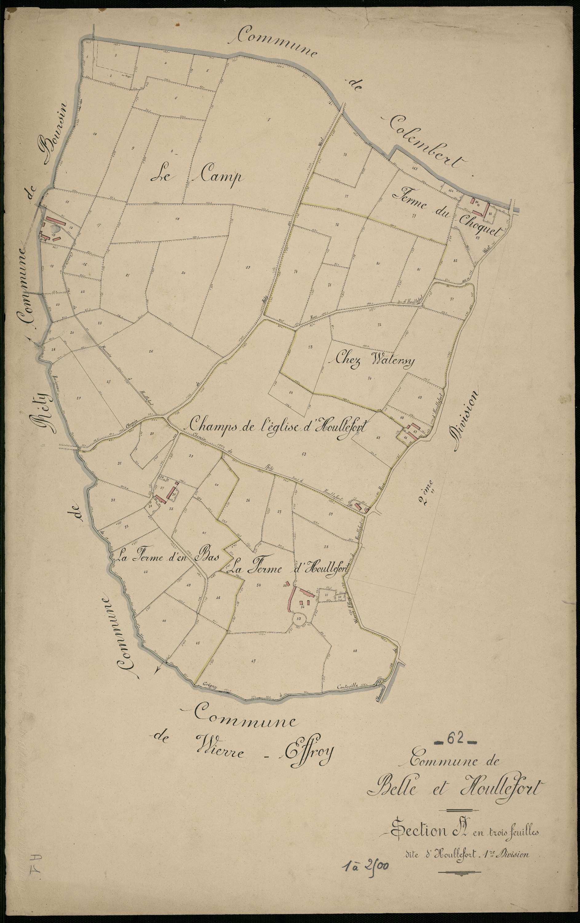 Belle-et-Houllefort - Section A, 1re feuille