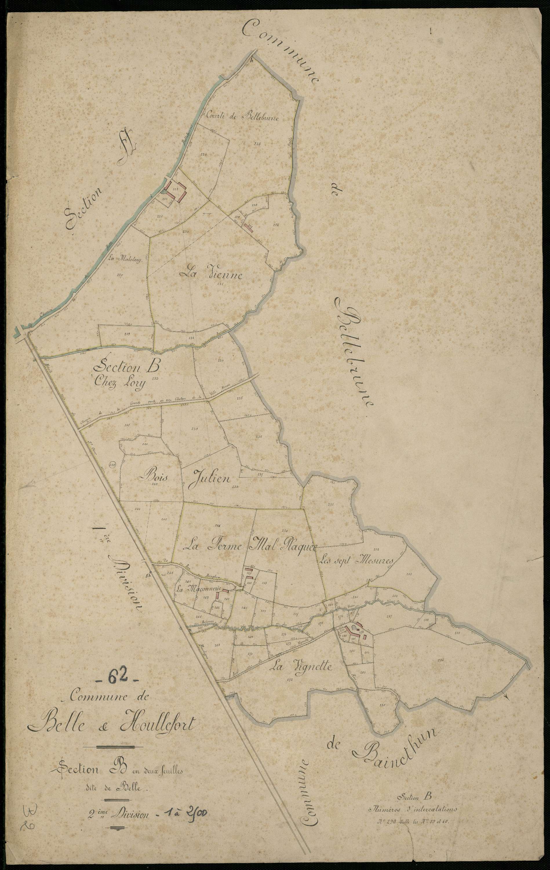 Belle-et-Houllefort - Section B, 2e feuille