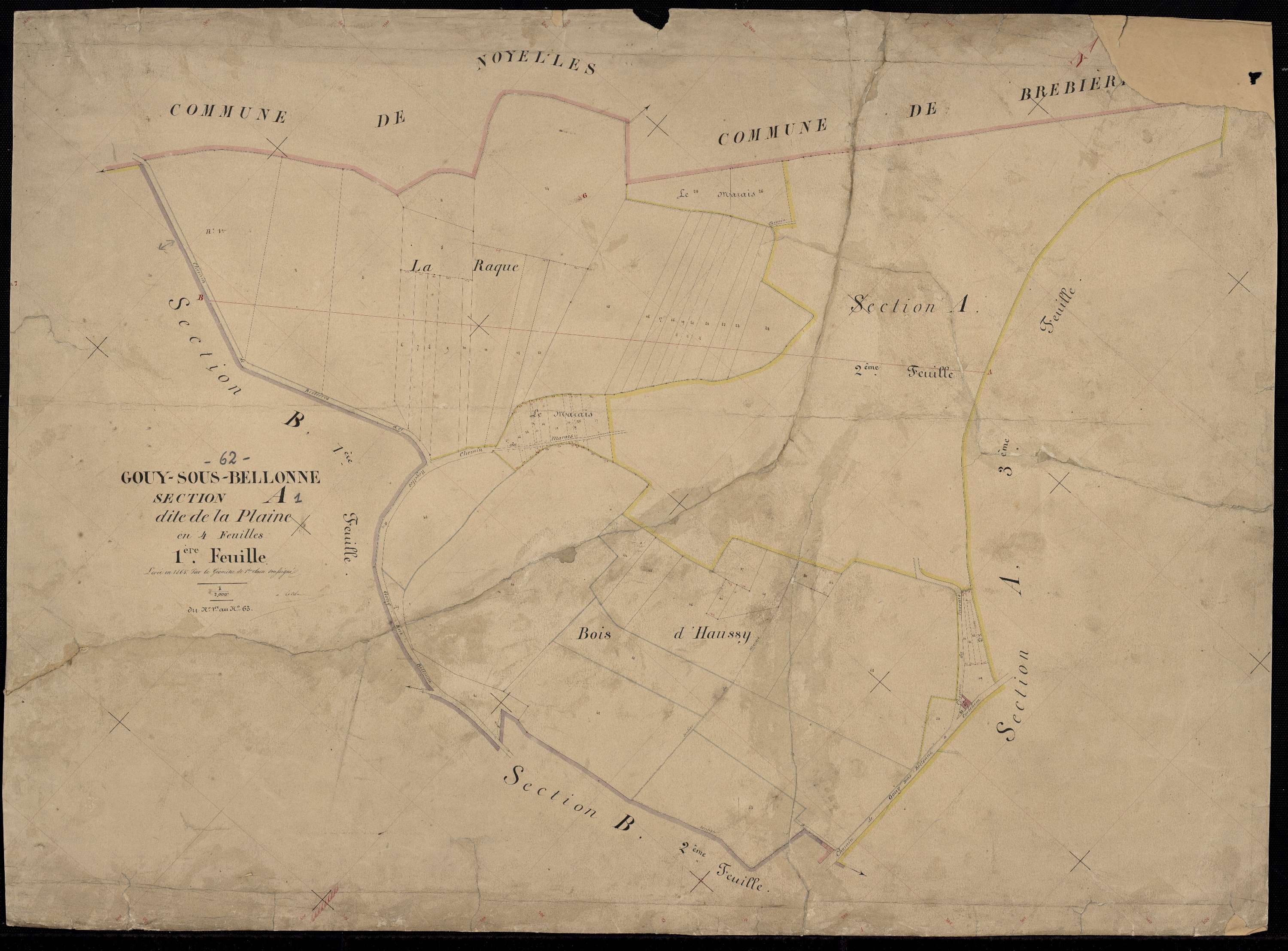 Bellonne - Section A, 1re feuille