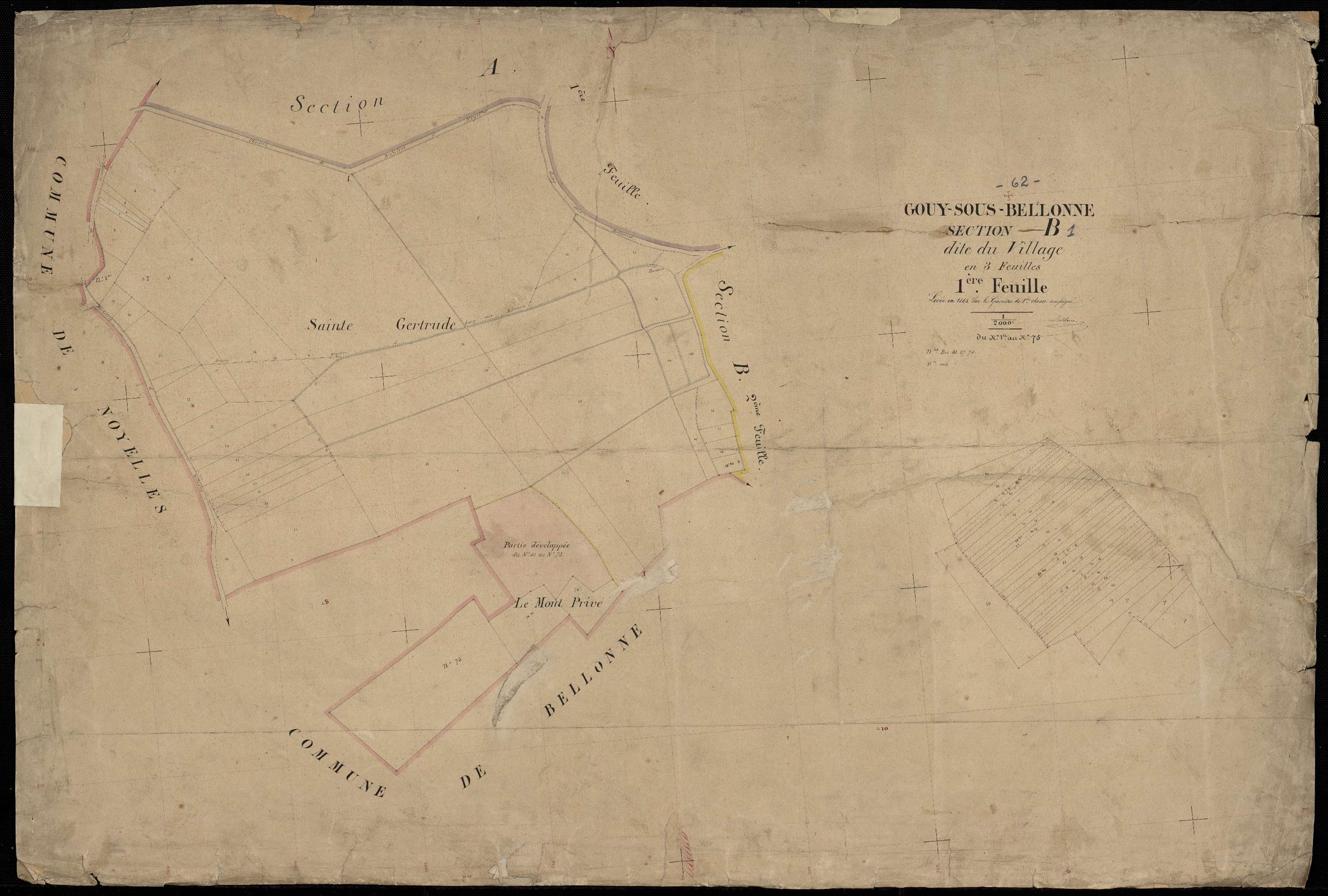 Bellonne - Section B, 1re feuille