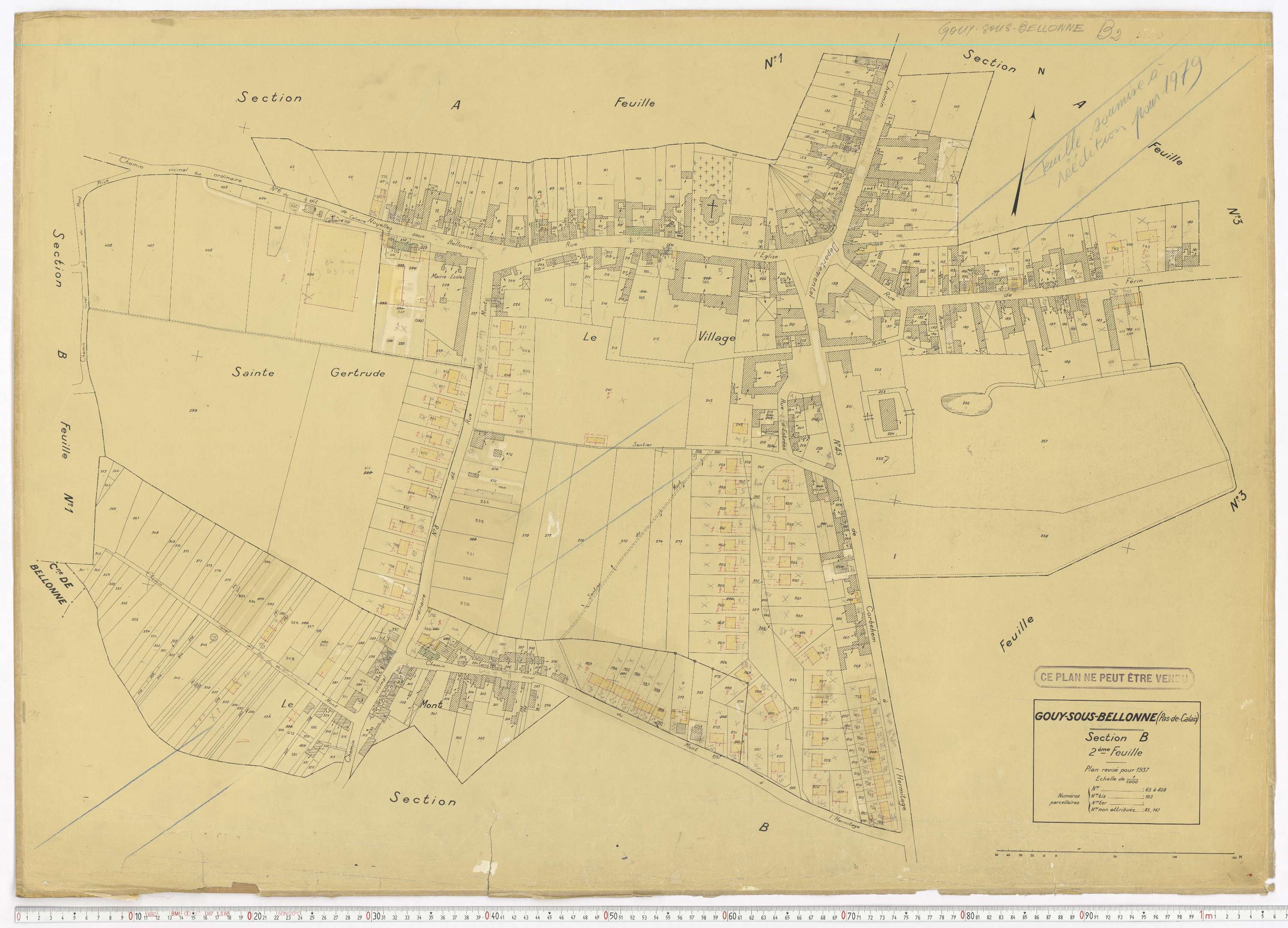 Bellonne - Section B, feuille 2.