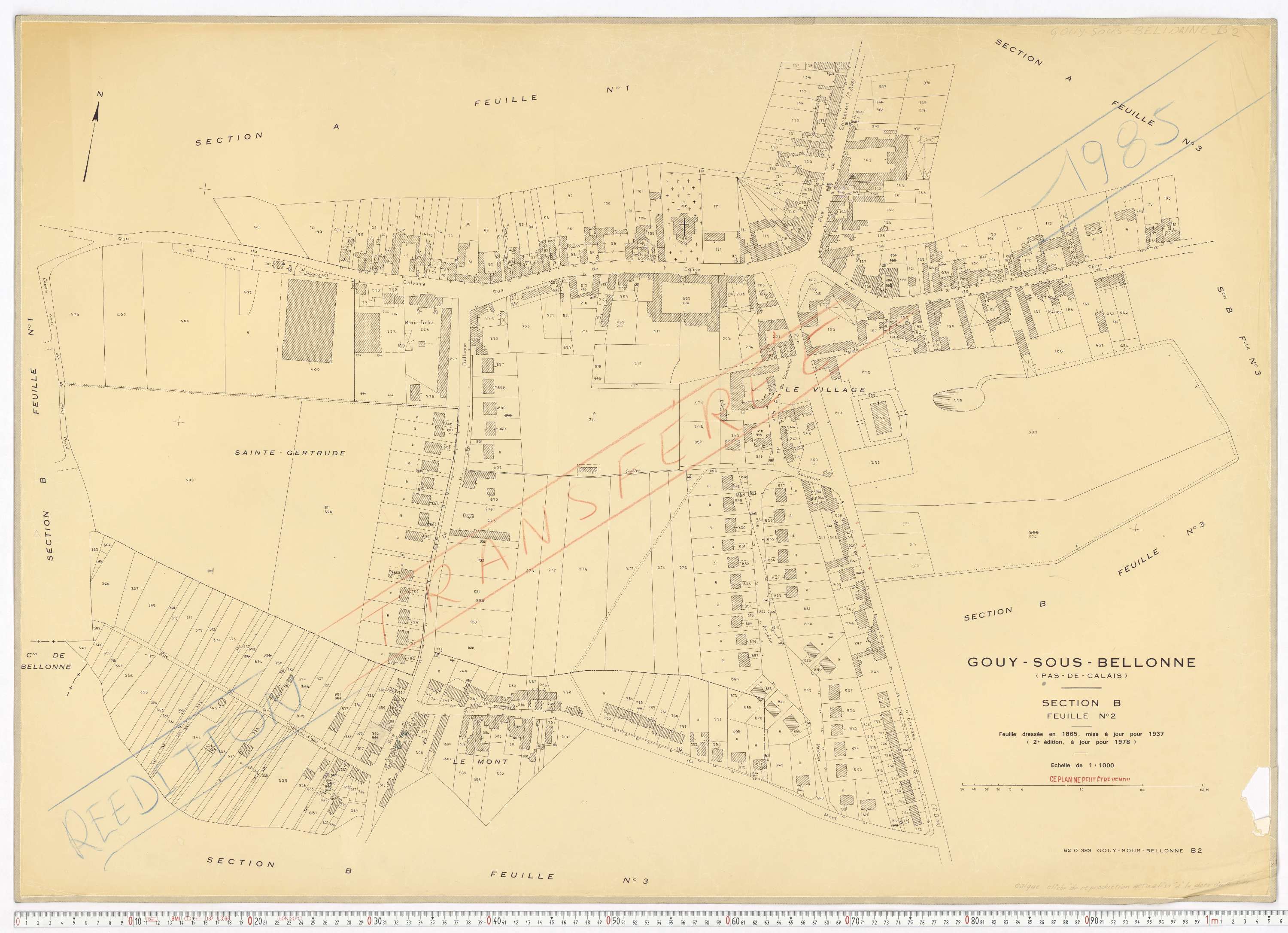 Bellonne - Section B, feuille 2.