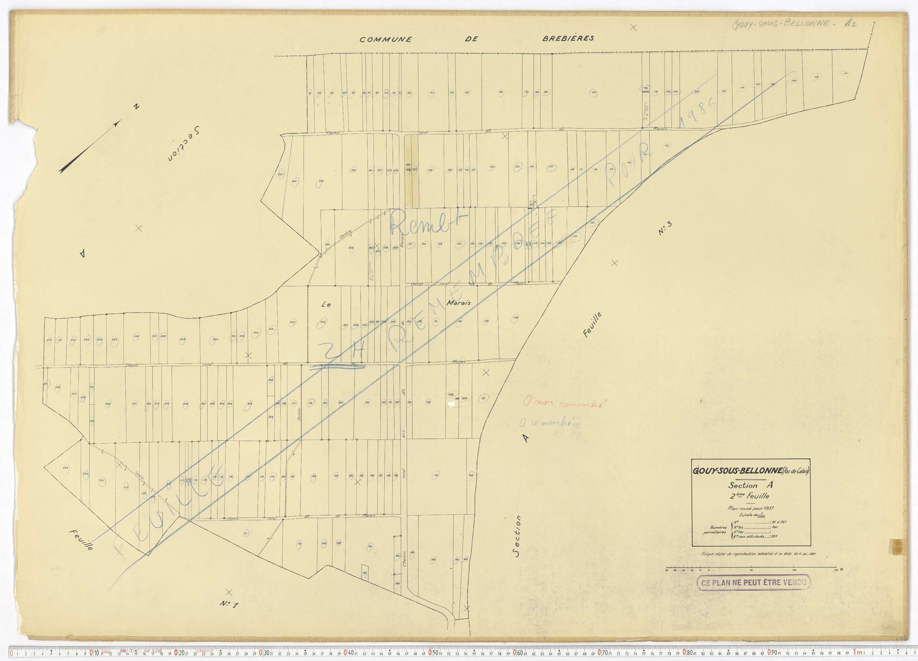 Bellonne - Section A, feuille 2.