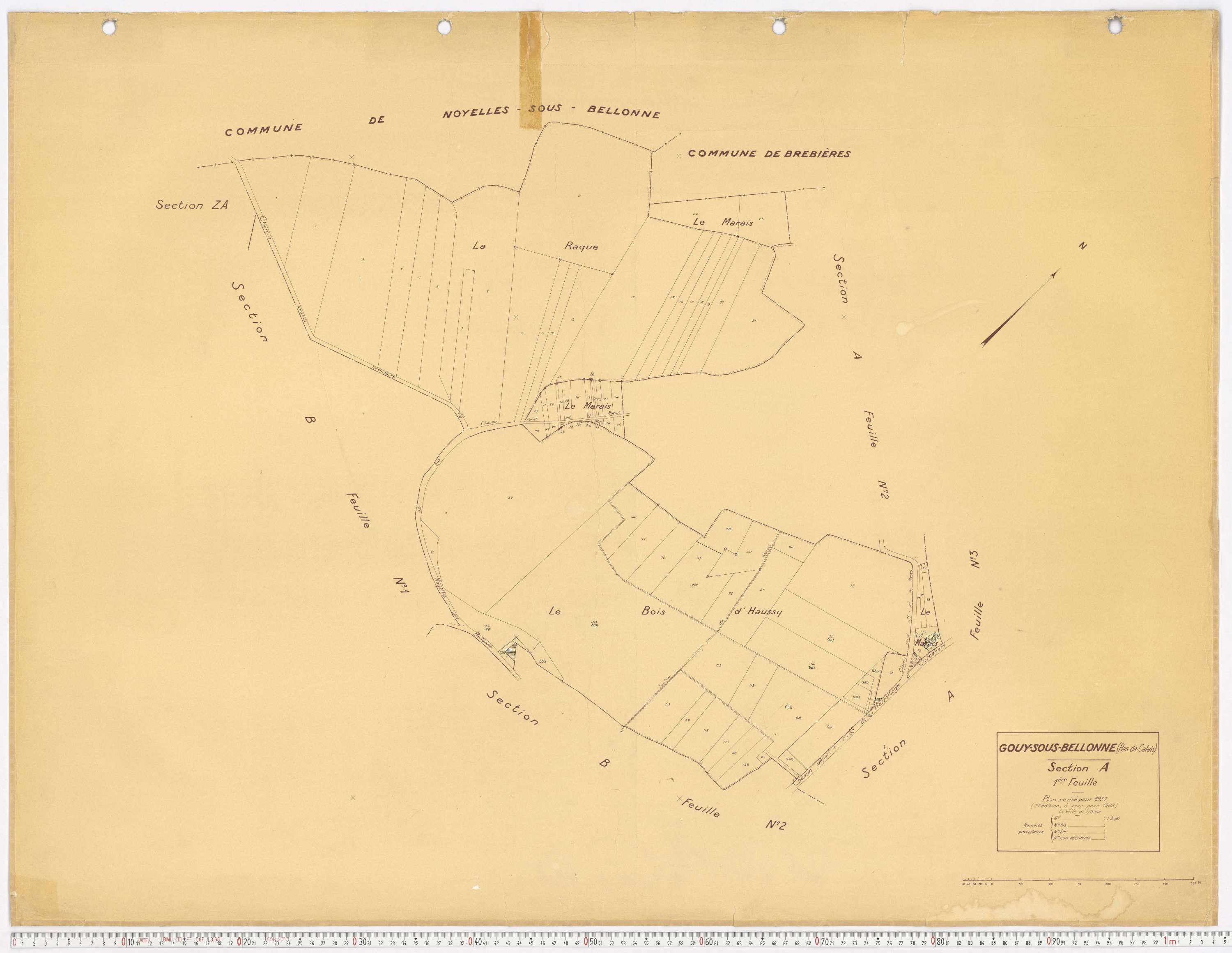 Bellonne - Section A, feuille 1.
