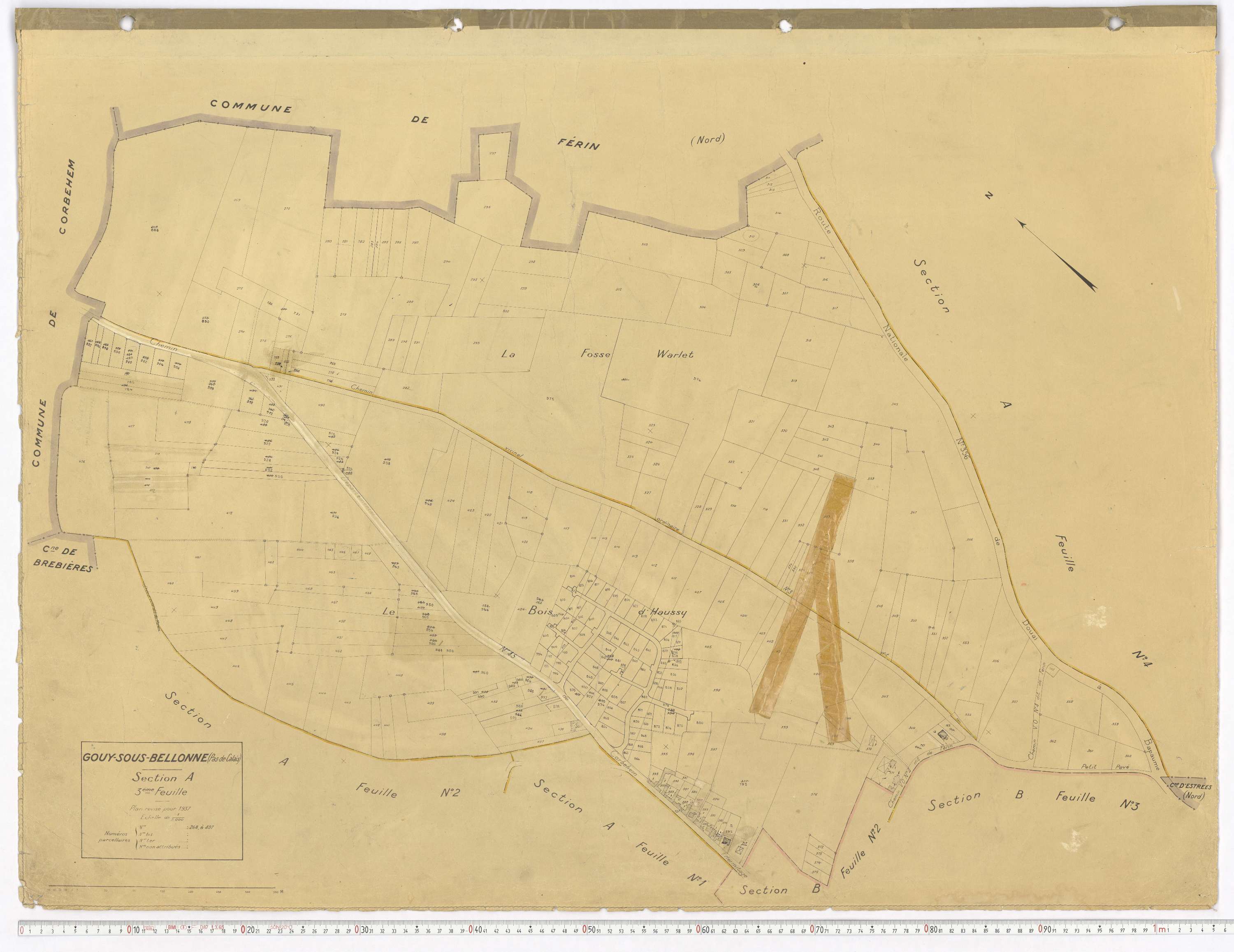 Bellonne - Section A, feuille 3.