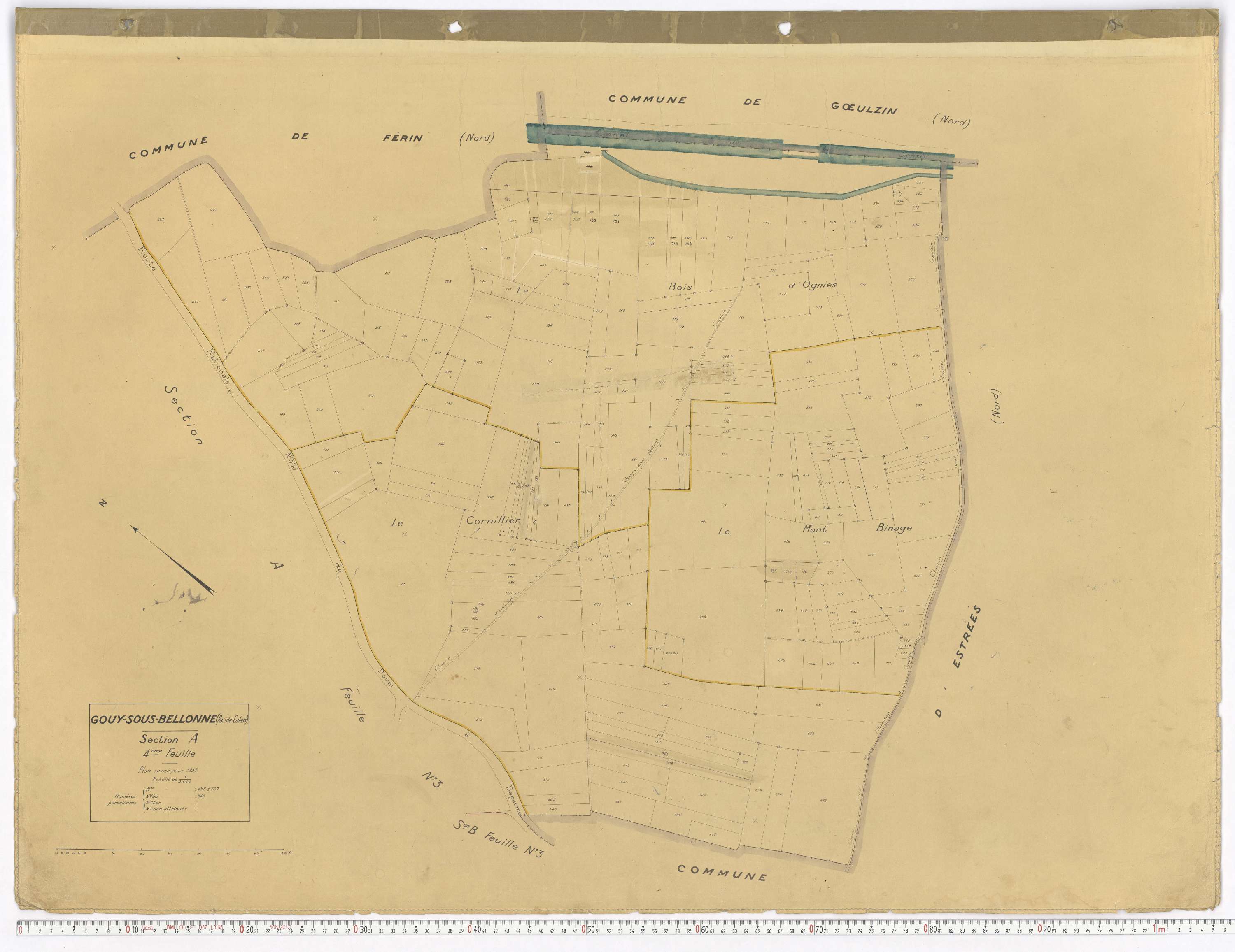 Bellonne - Section A, feuille 4.