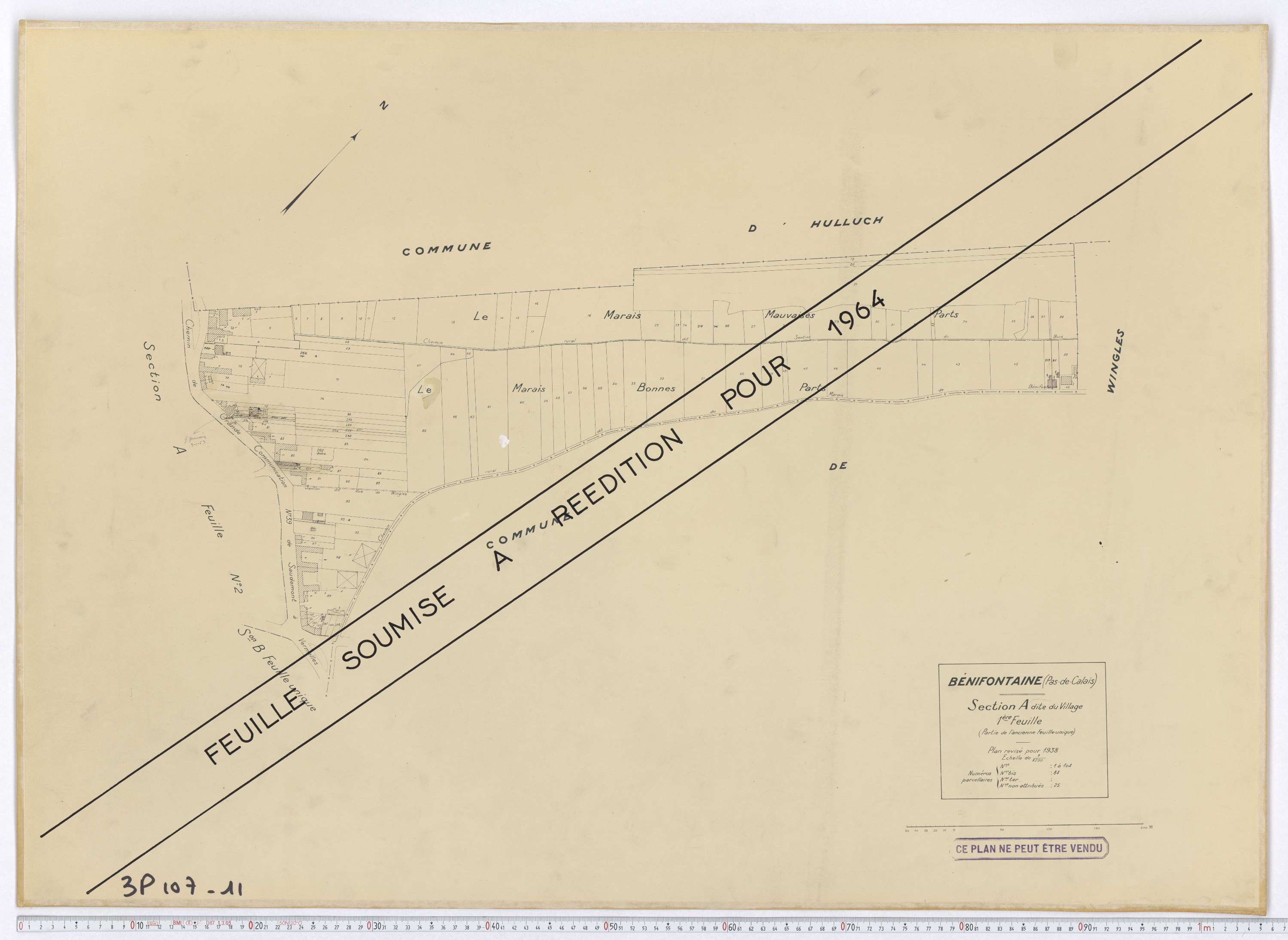Bénifontaine - Section A, feuille 1.