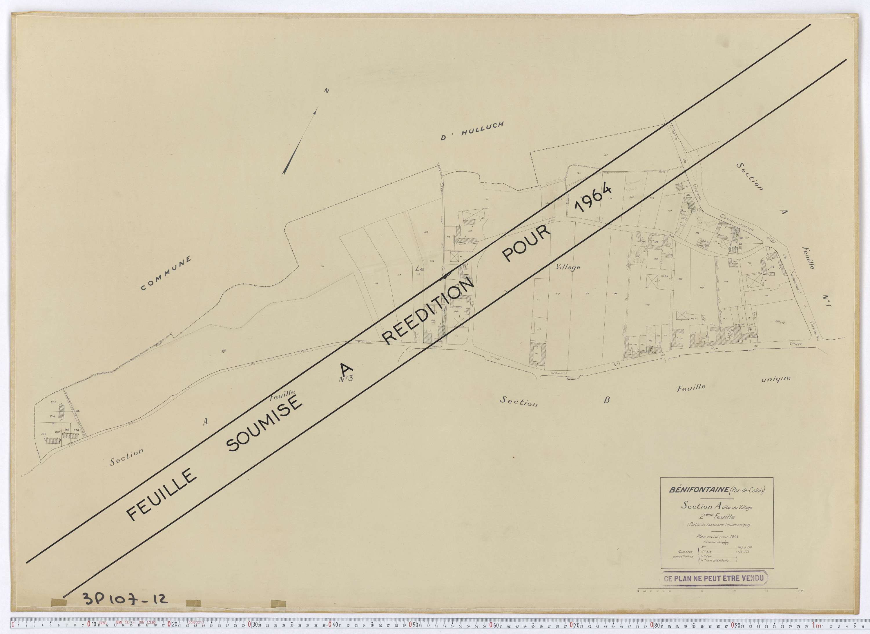 Bénifontaine - Section A, feuille 2.