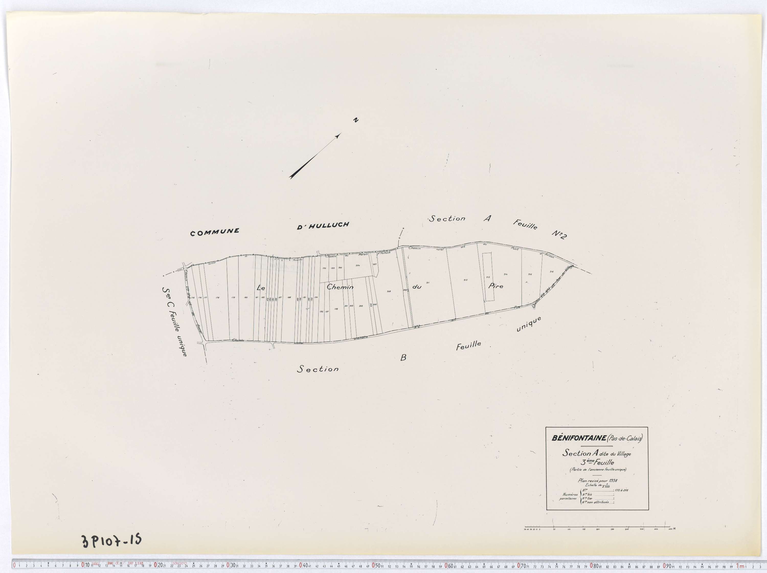 Bénifontaine - Section A, feuille 3.