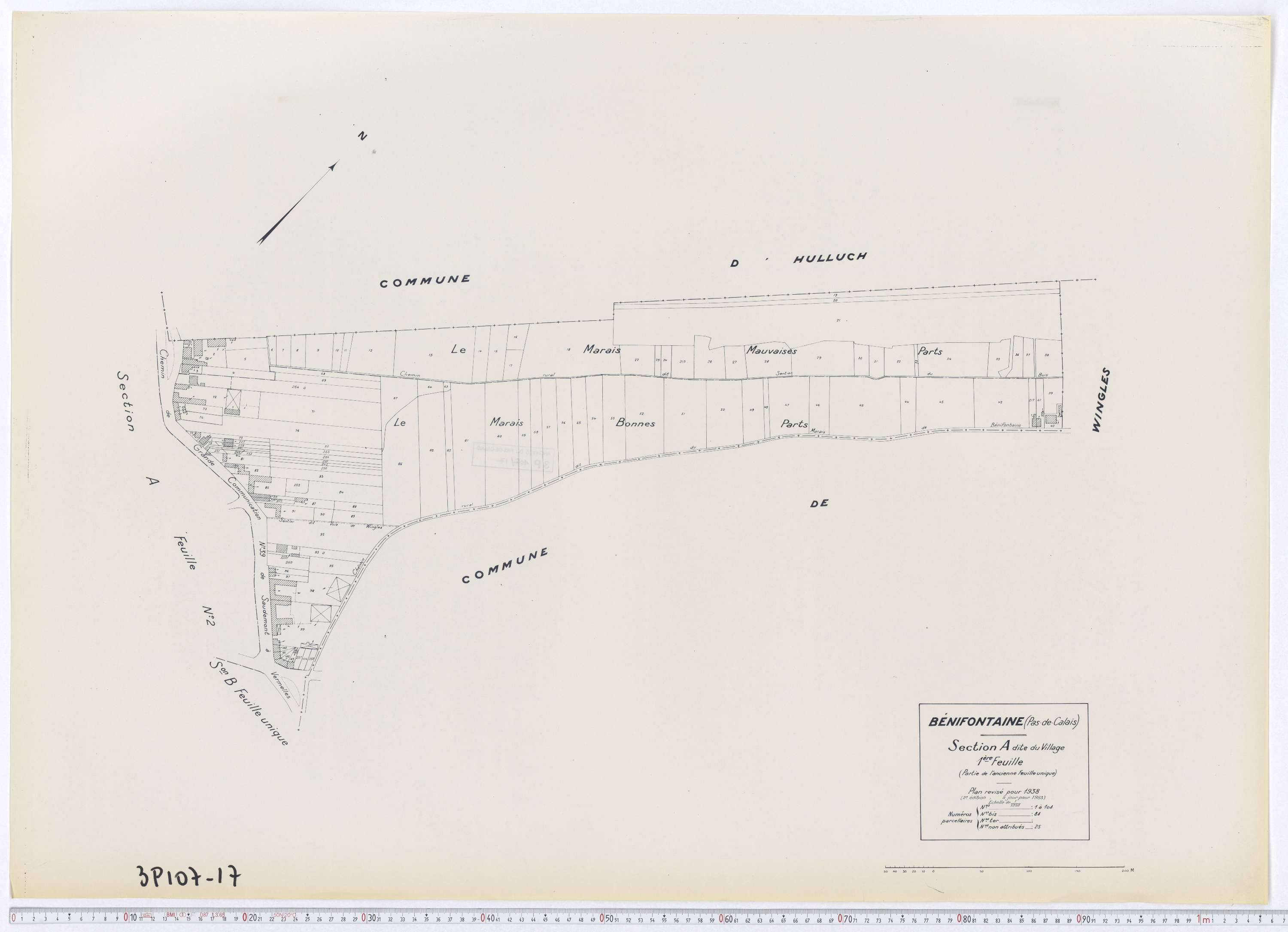 Bénifontaine - Section A, feuille 1.