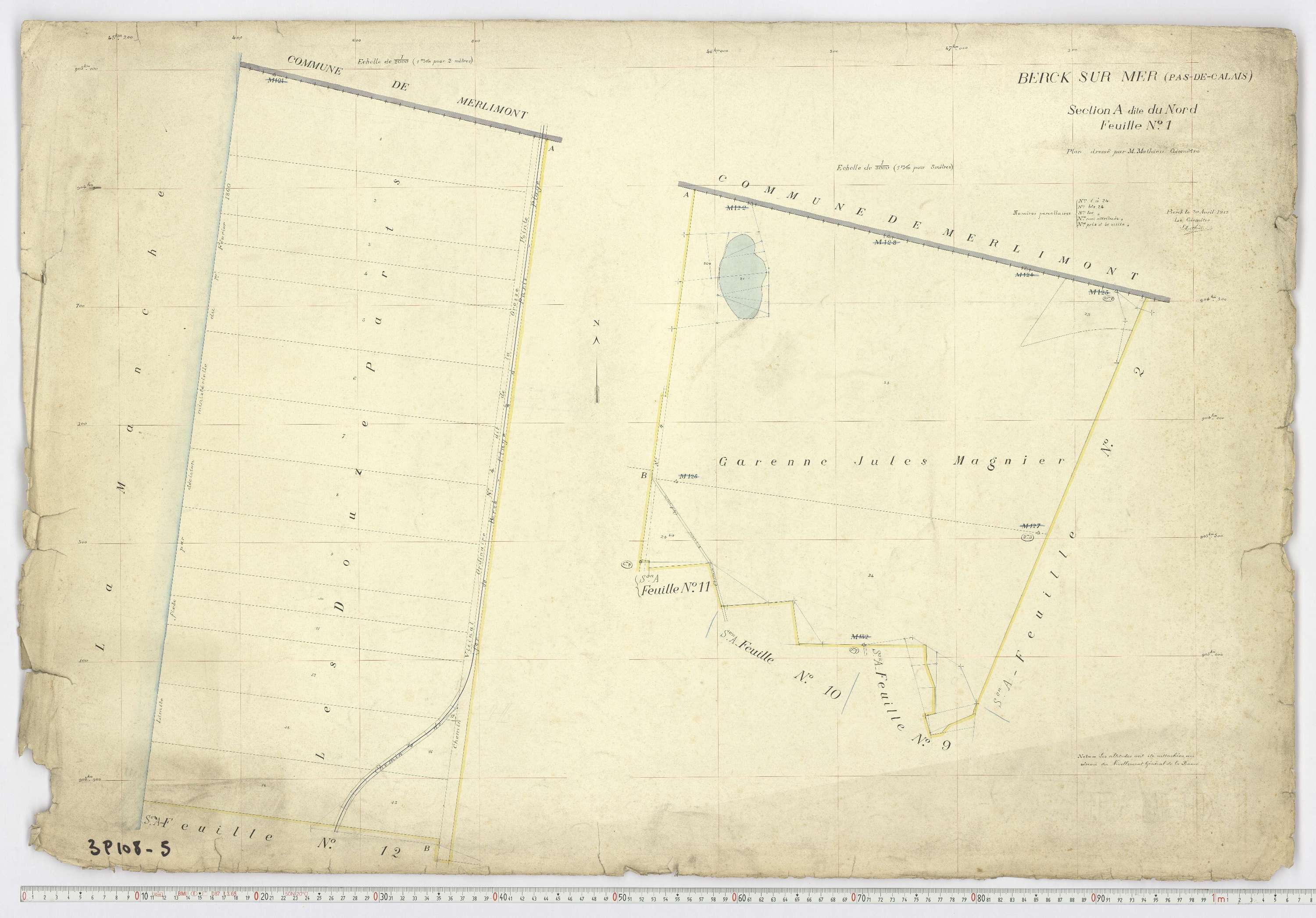 Berck - Section A, feuille 1.