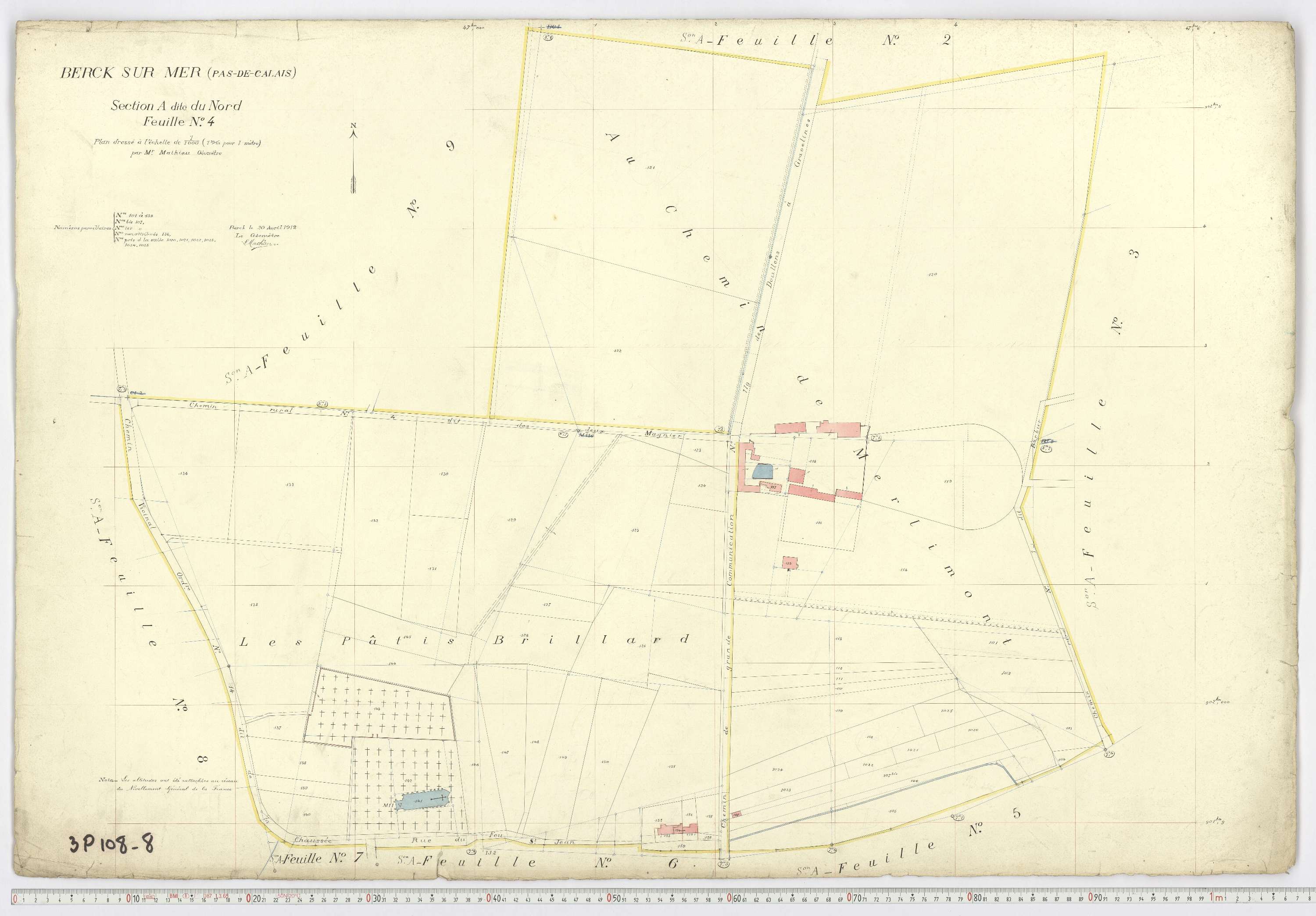 Berck - Section A, feuille 4.