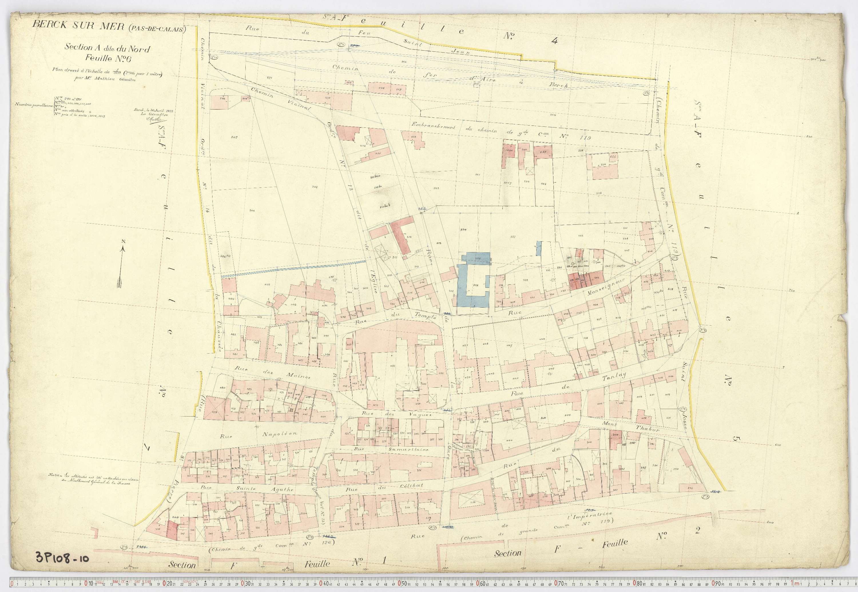 Berck - Section A, feuille 6.