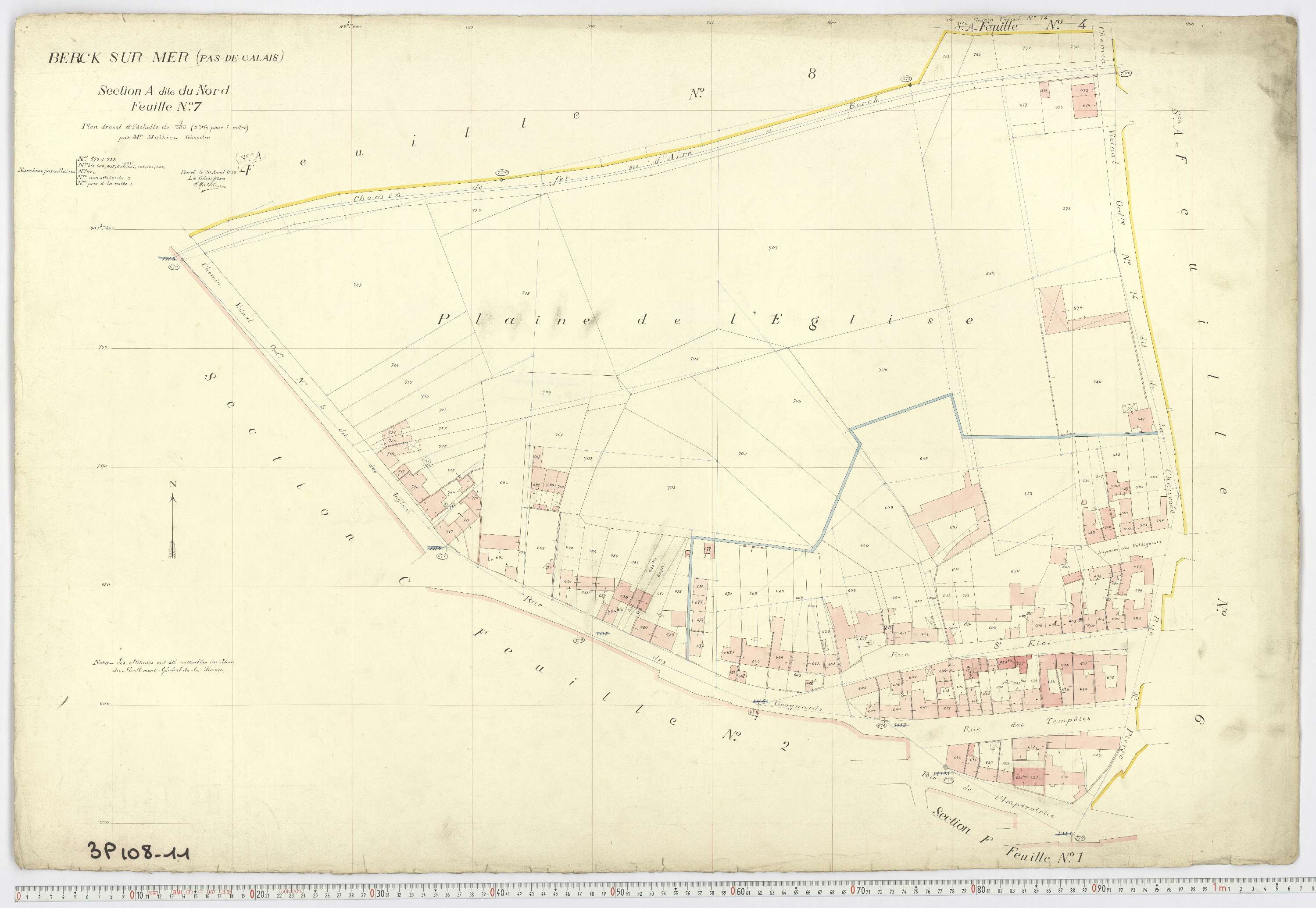 Berck - Section A, feuille 7.