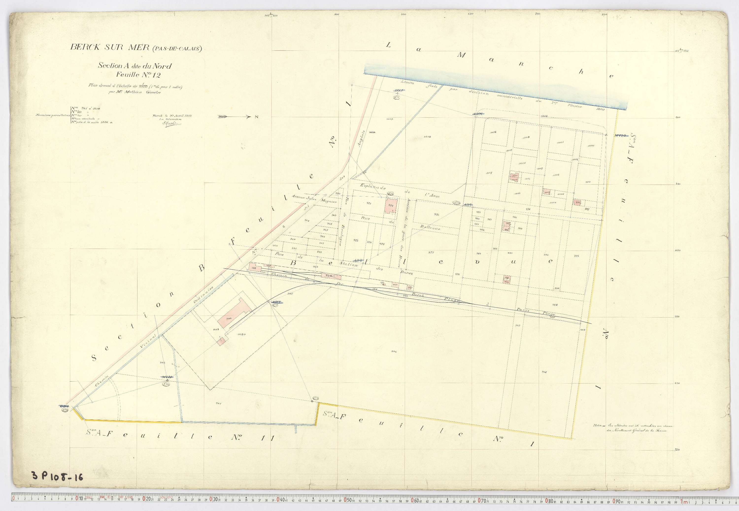 Berck - Section A, feuille 12.