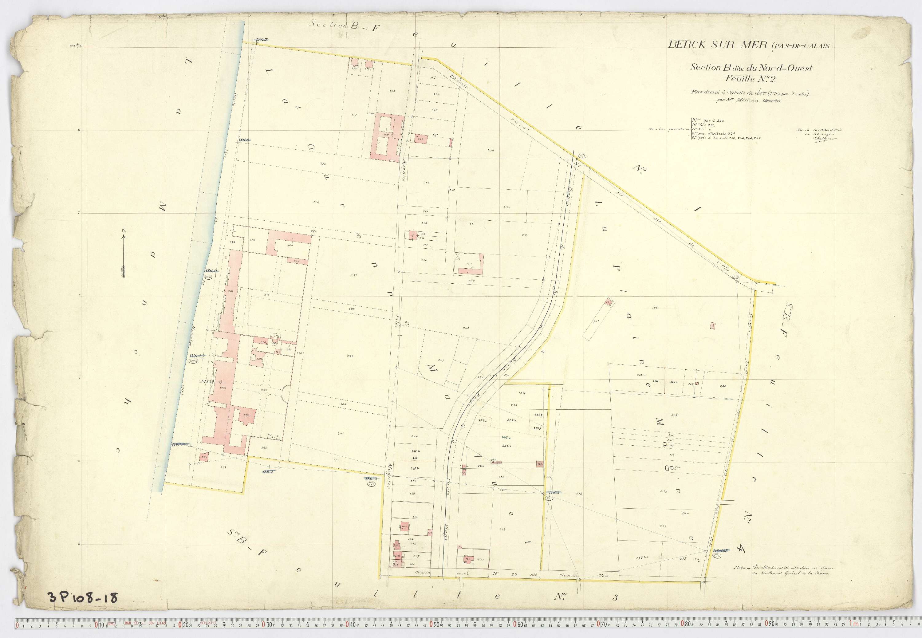 Berck - Section B, feuille 2.