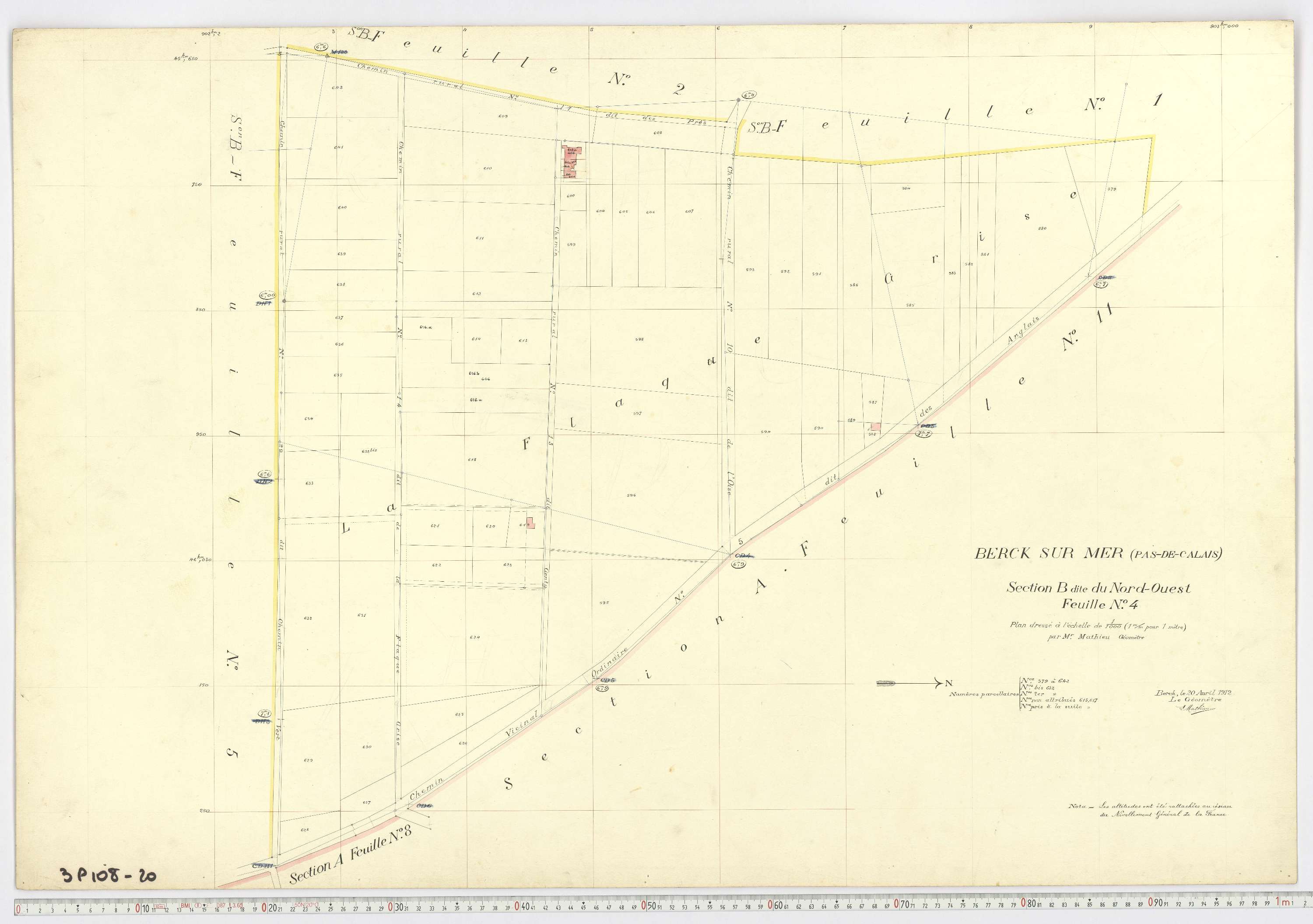 Berck - Section B, feuille 4.