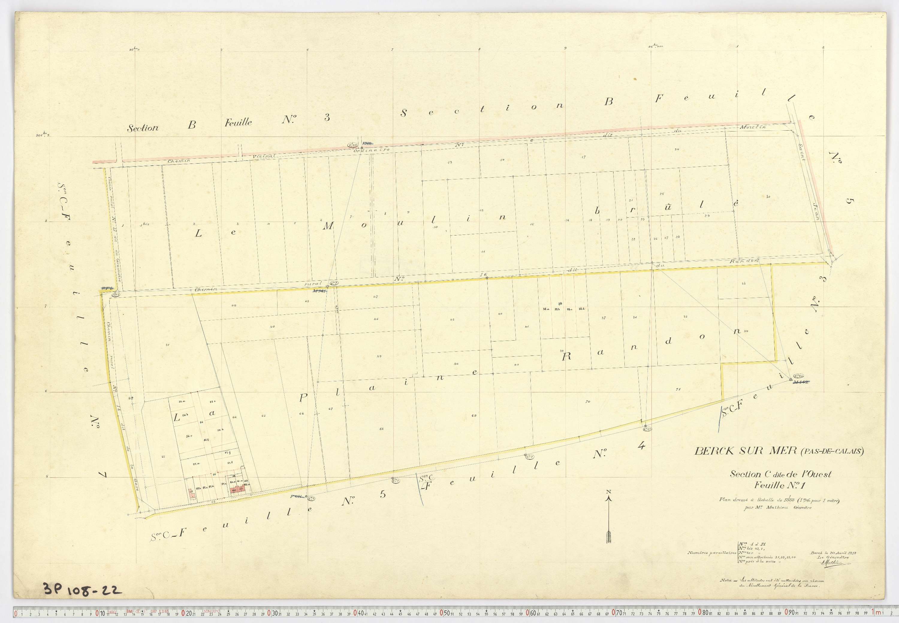 Berck - Section C, feuille 1.