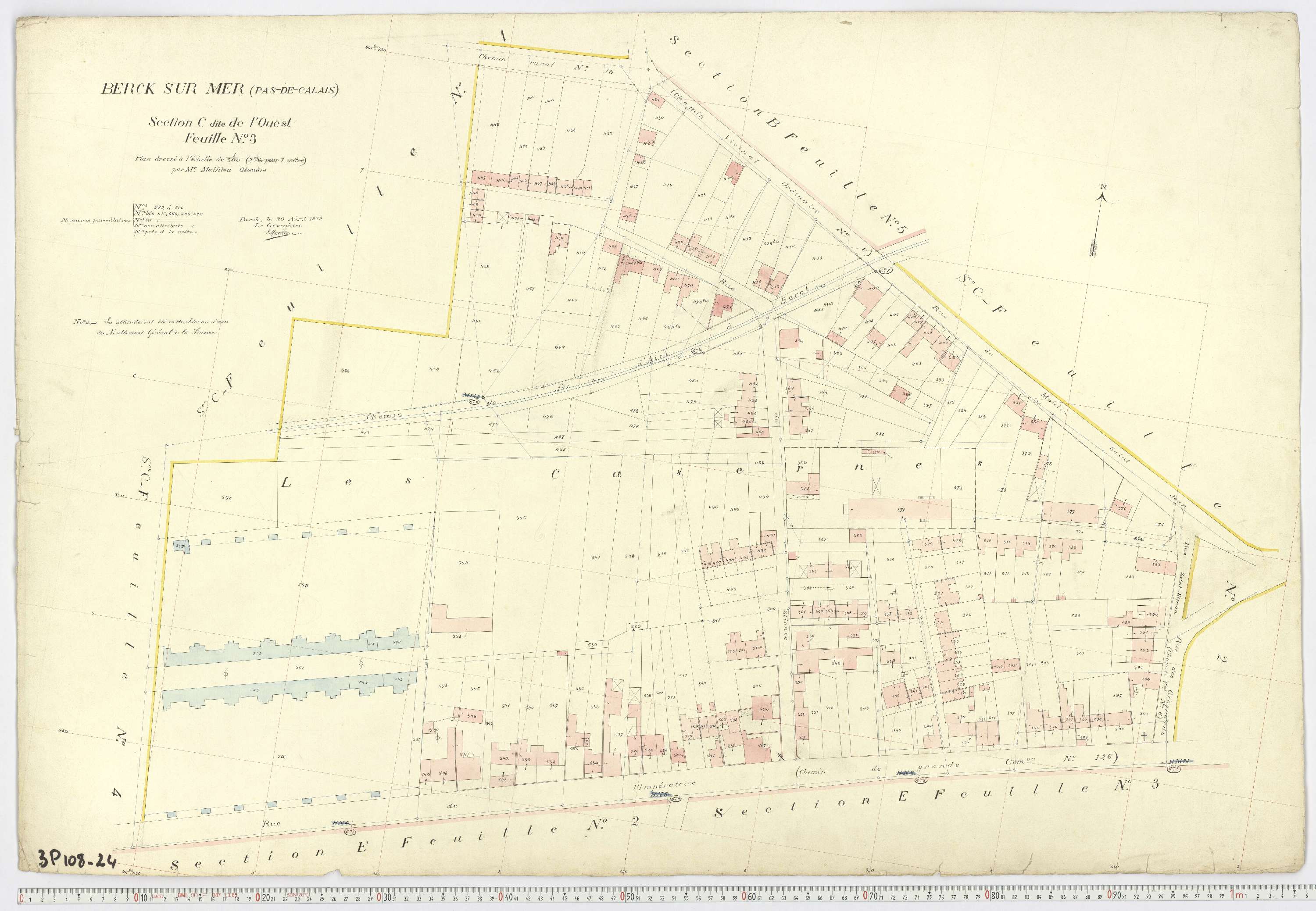 Berck - Section C, feuille 3.
