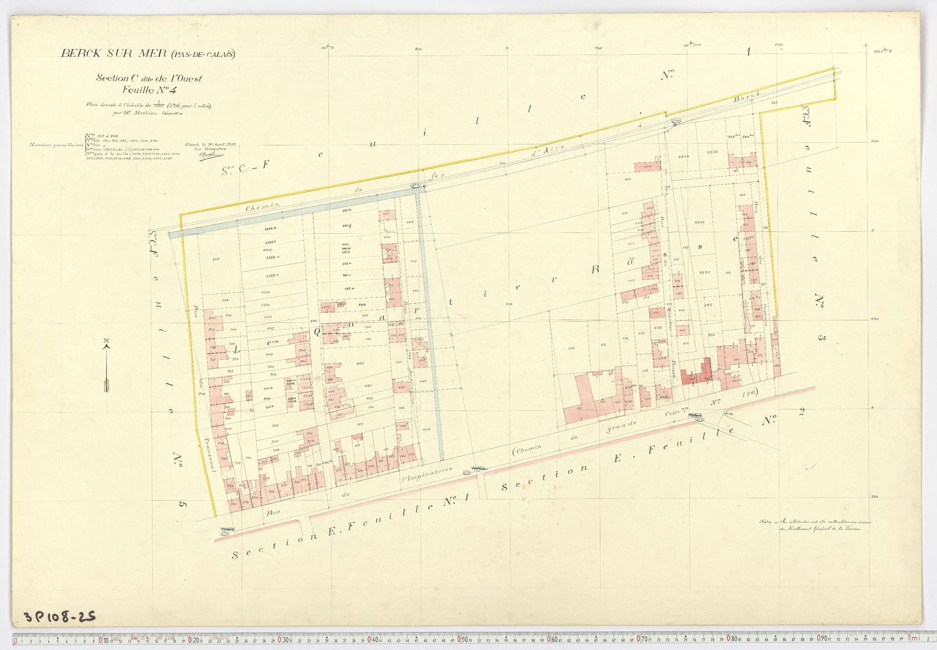Berck - Section C, feuille 4.