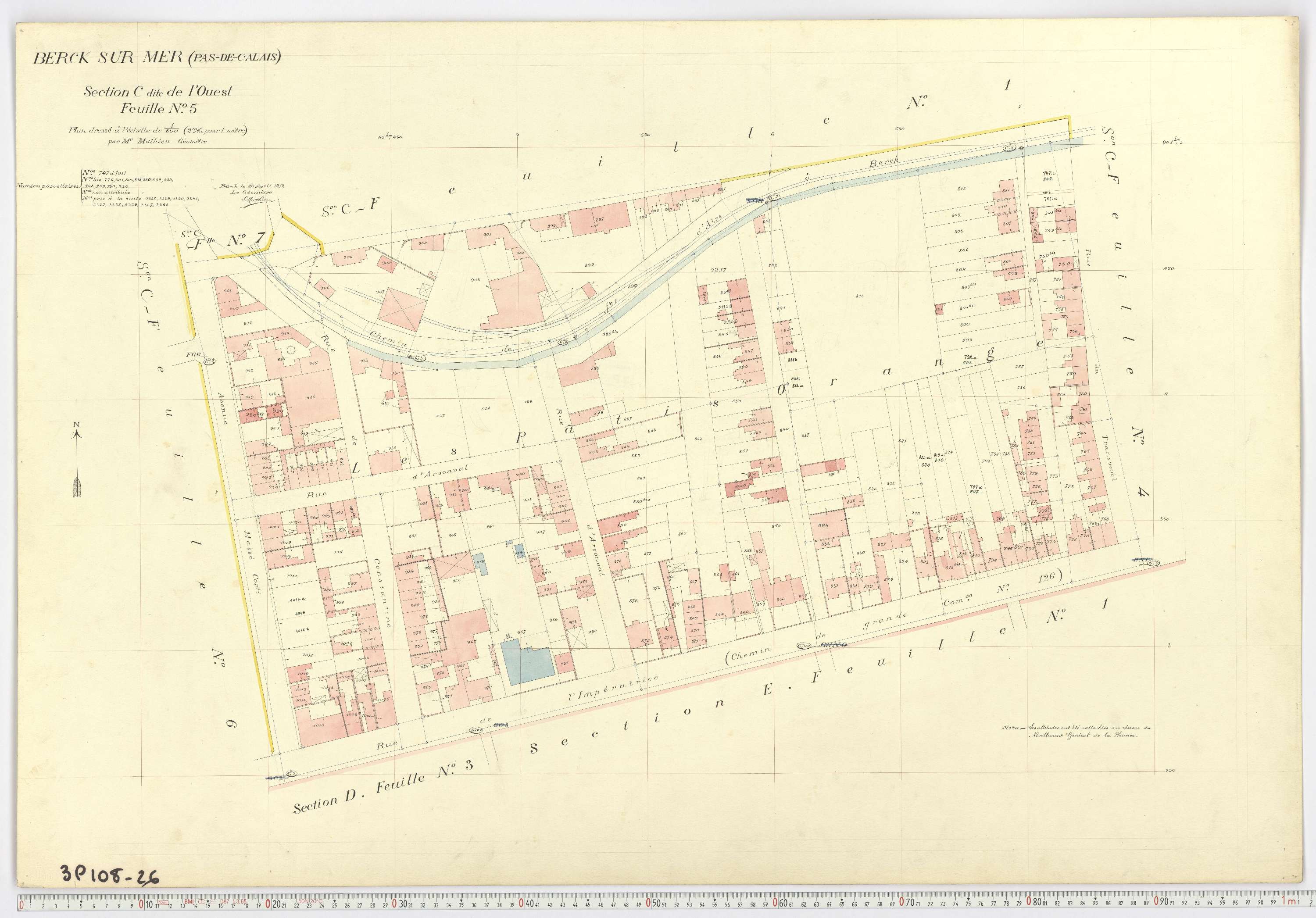 Berck - Section C, feuille 5.