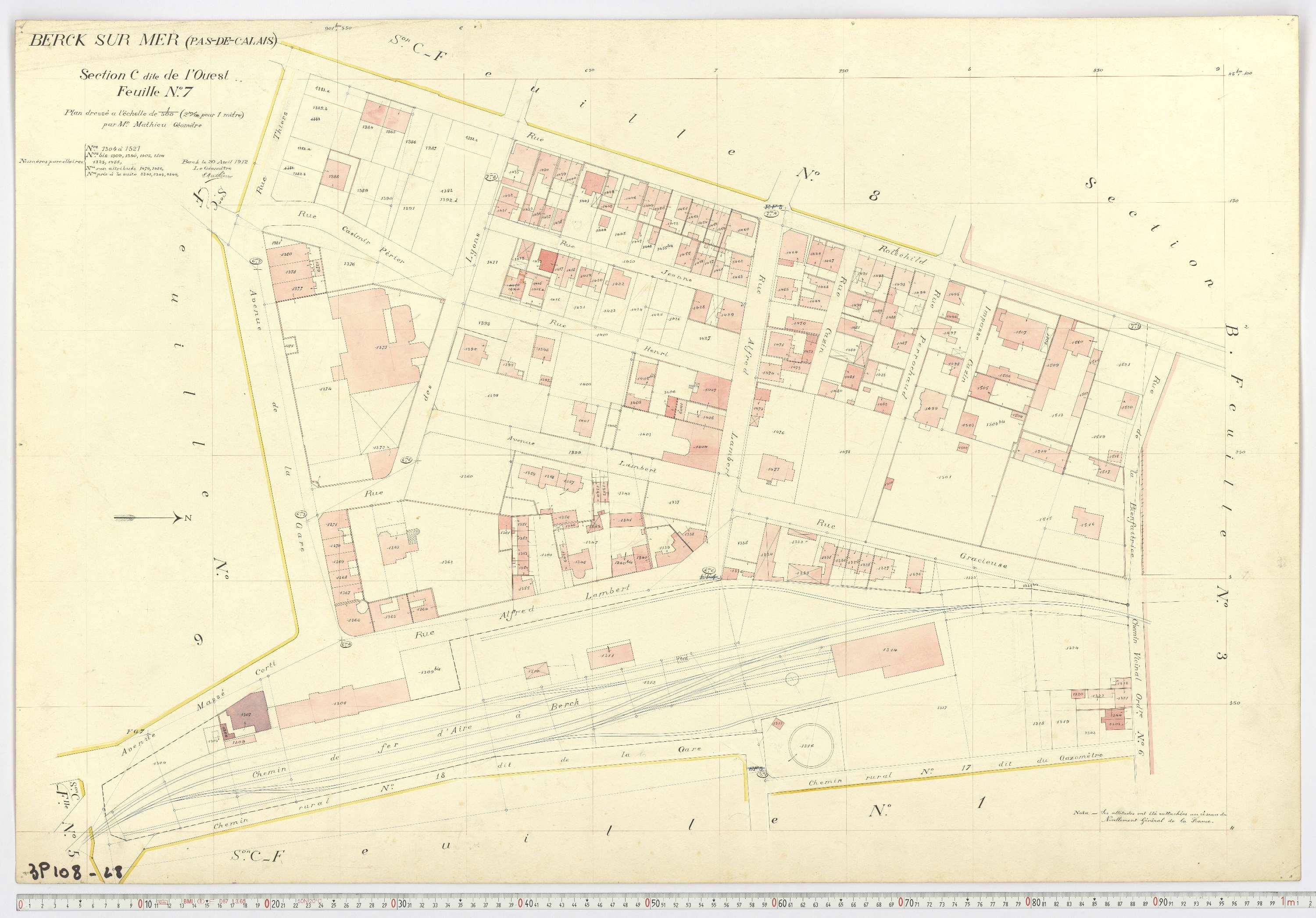 Berck - Section C, feuille 7.