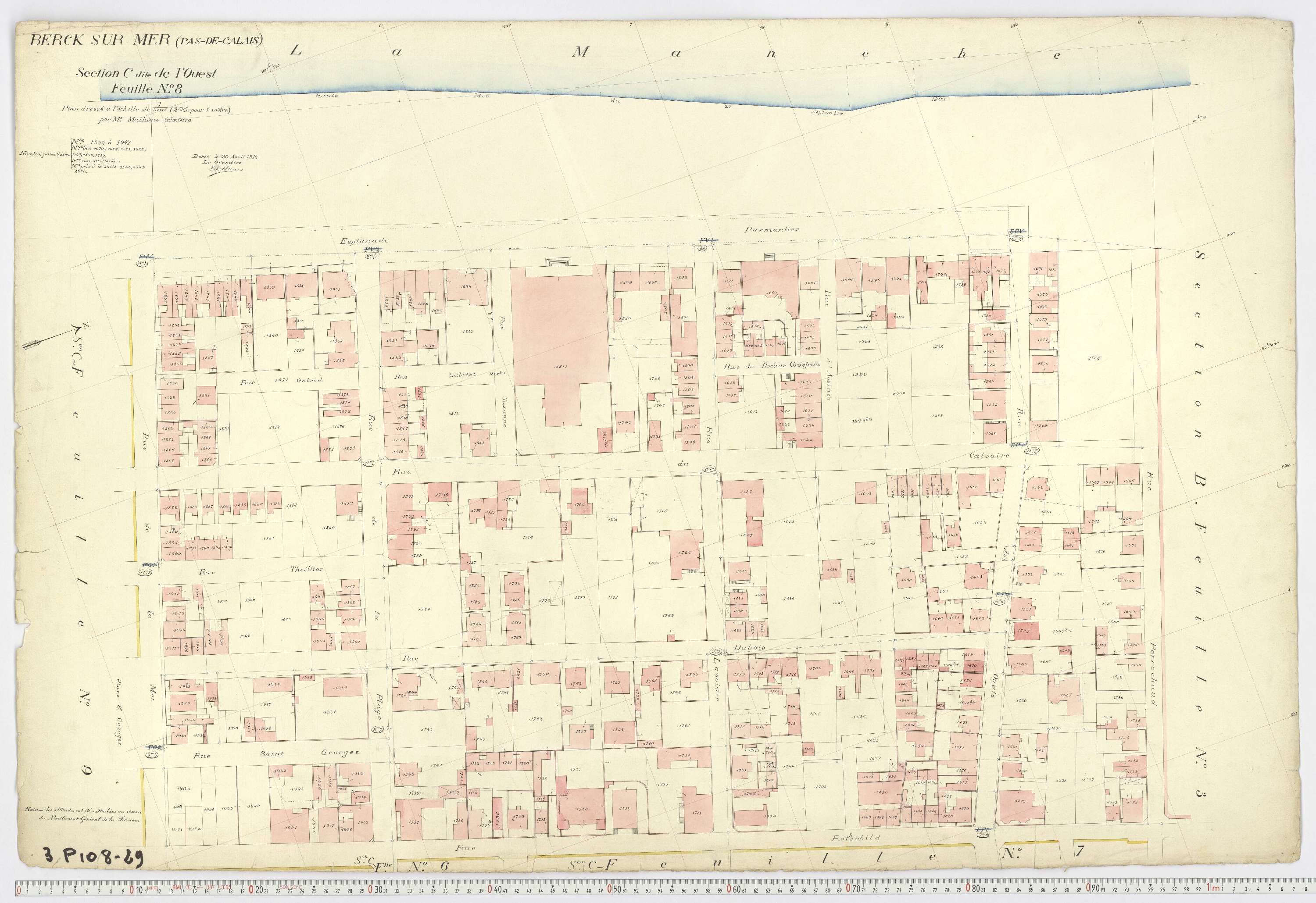Berck - Section C, feuille 8.