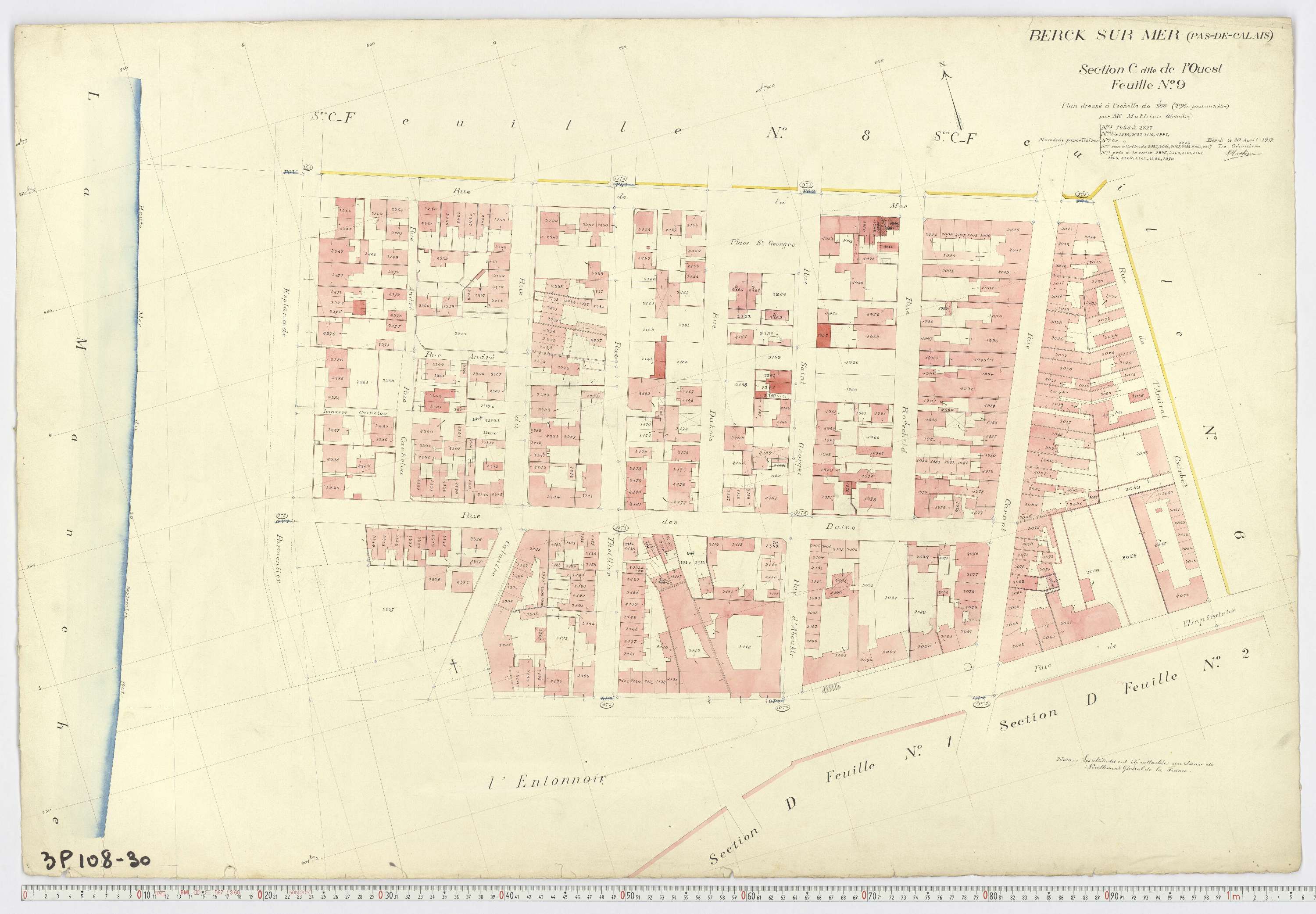 Berck - Section C, feuille 9.