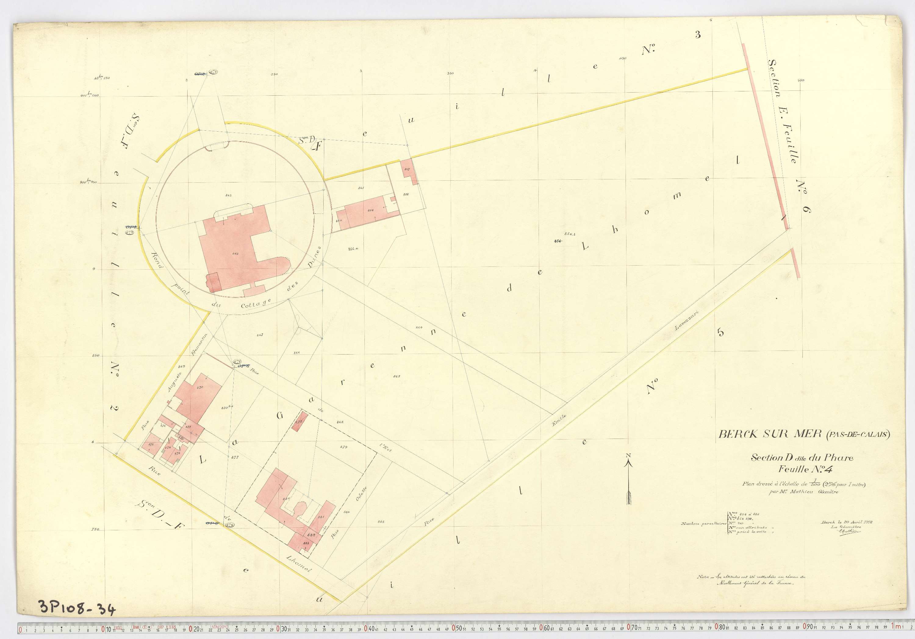 Berck - Section D, feuille 4.