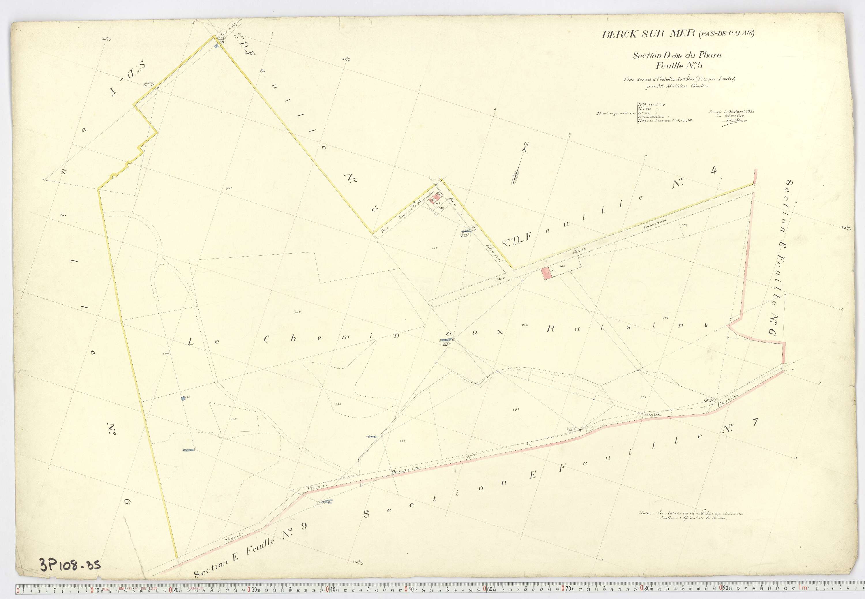 Berck - Section D, feuille 5.