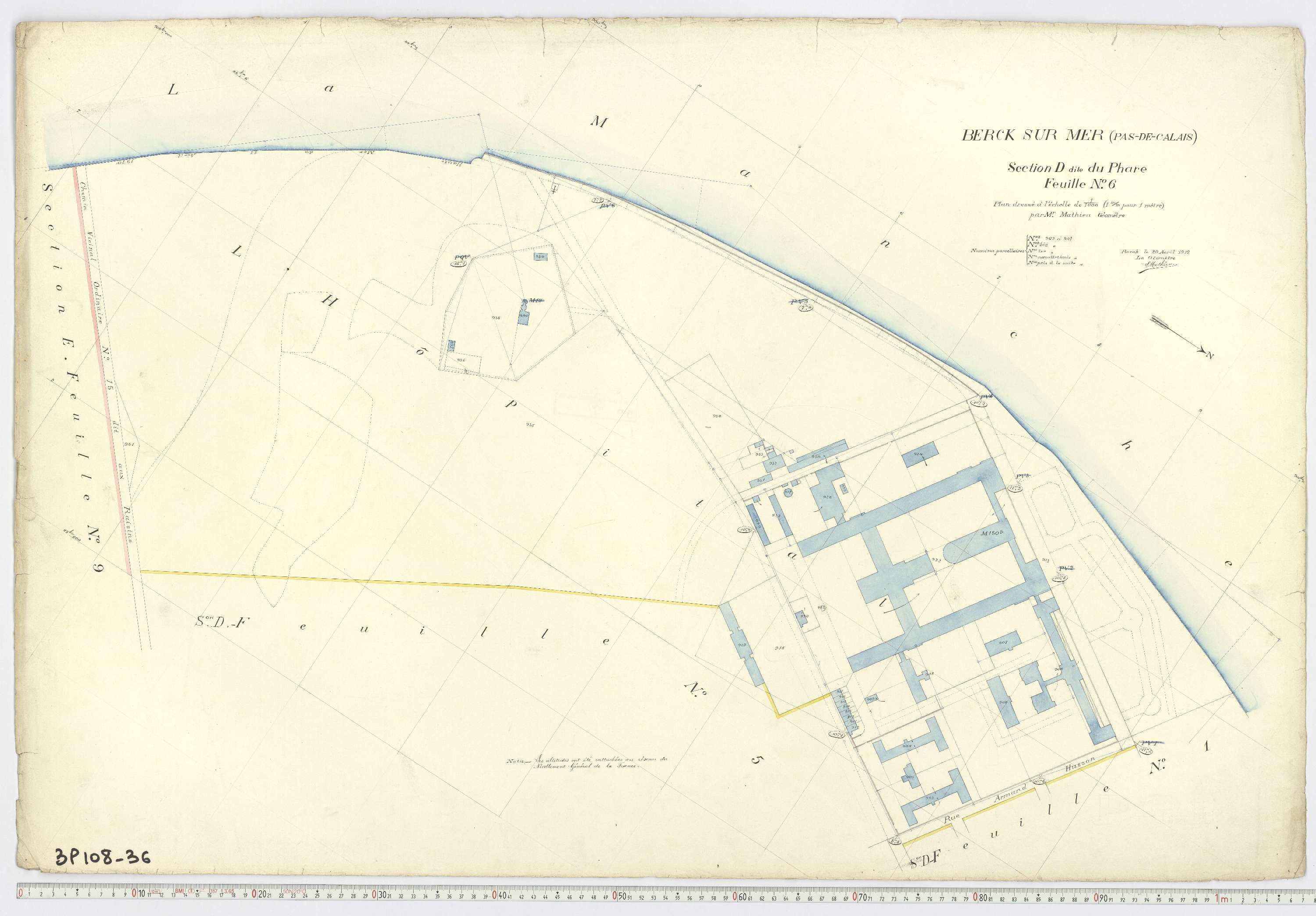 Berck - Section D, feuille 6.