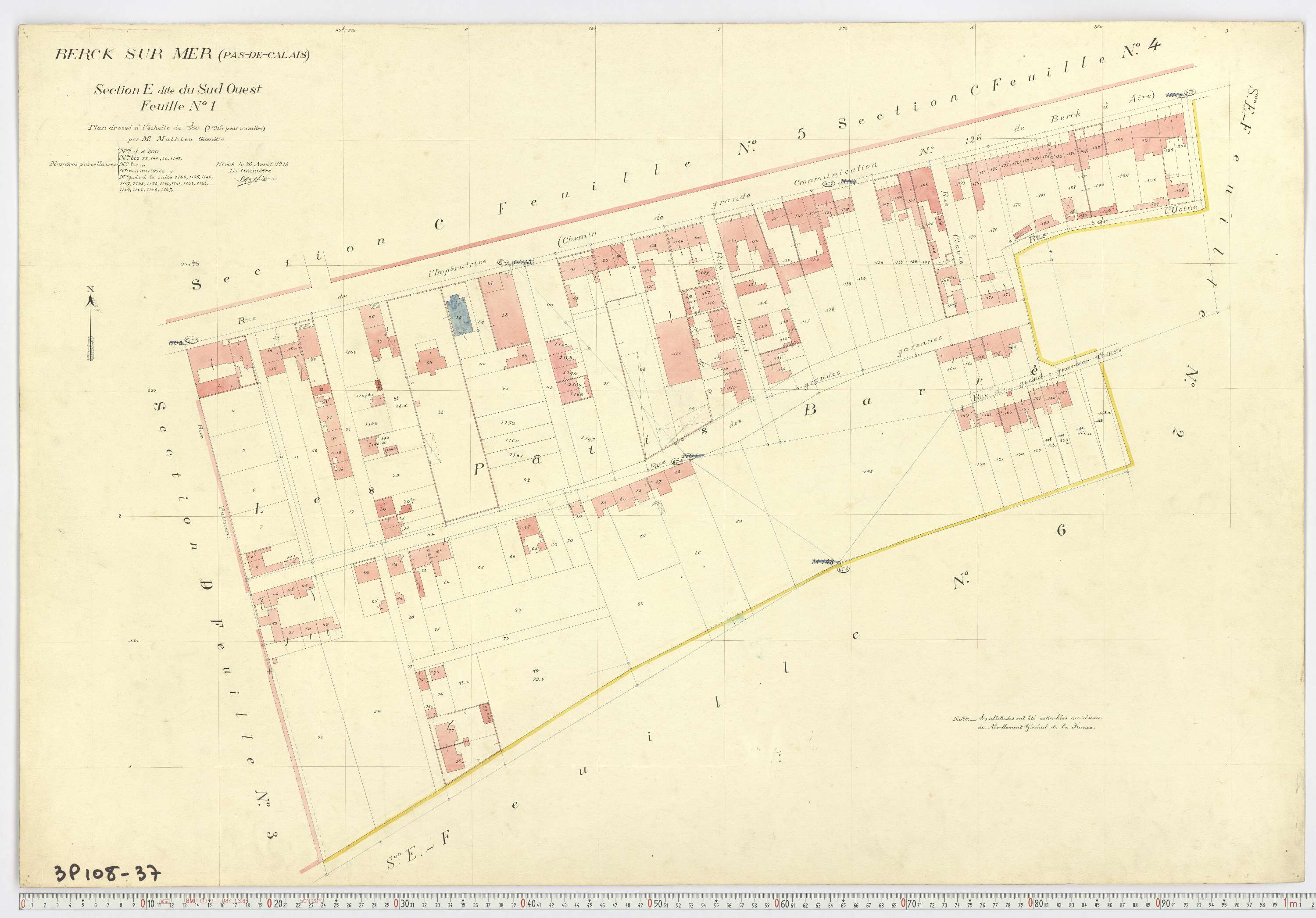 Berck - Section E, feuille 1.
