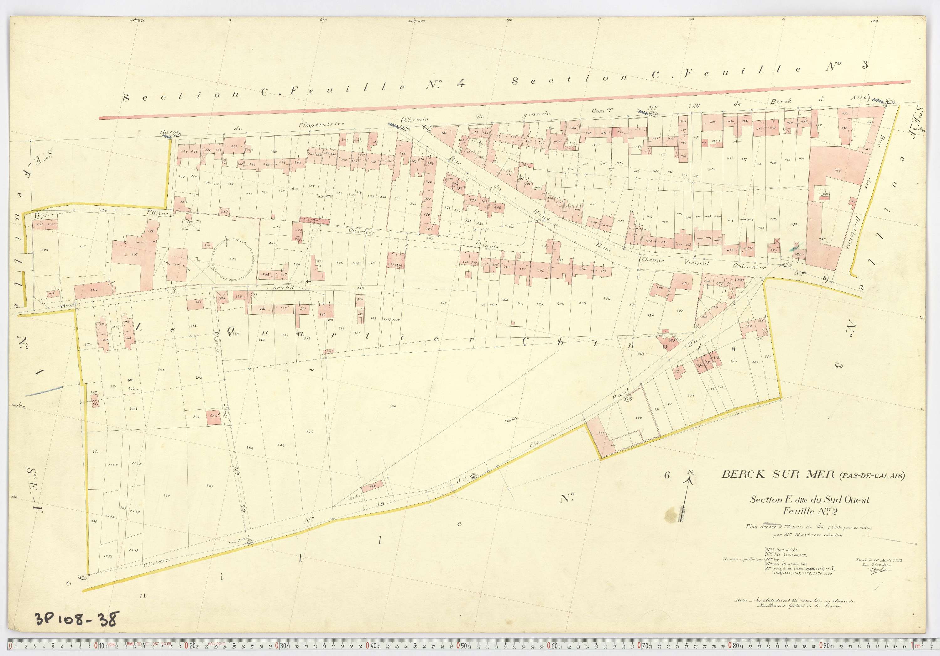 Berck - Section E, feuille 2.