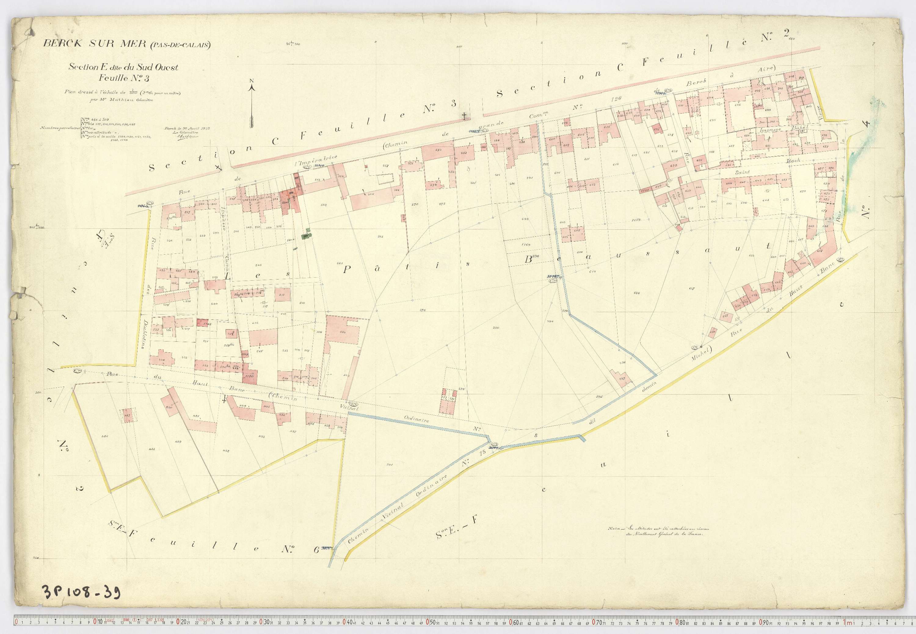 Berck - Section E, feuille 3.