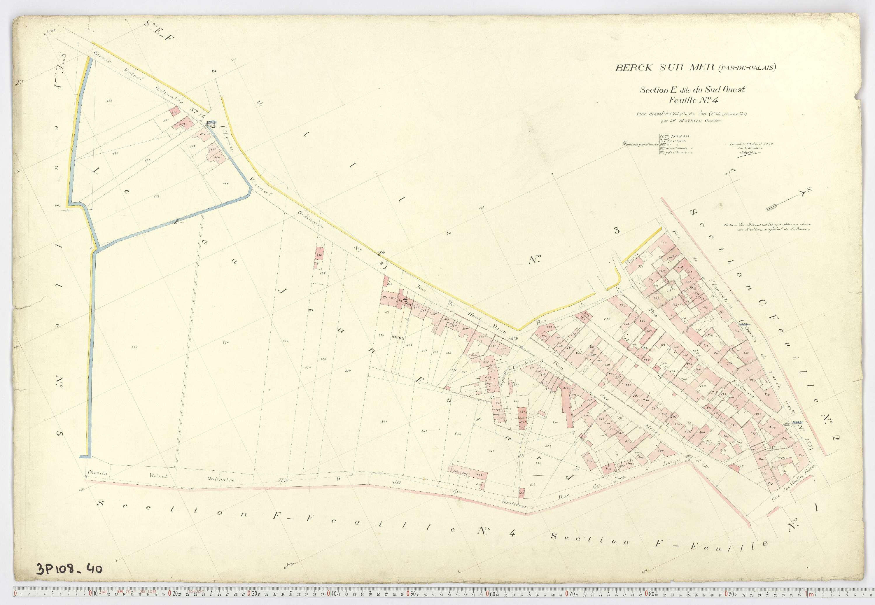 Berck - Section E, feuille 4.
