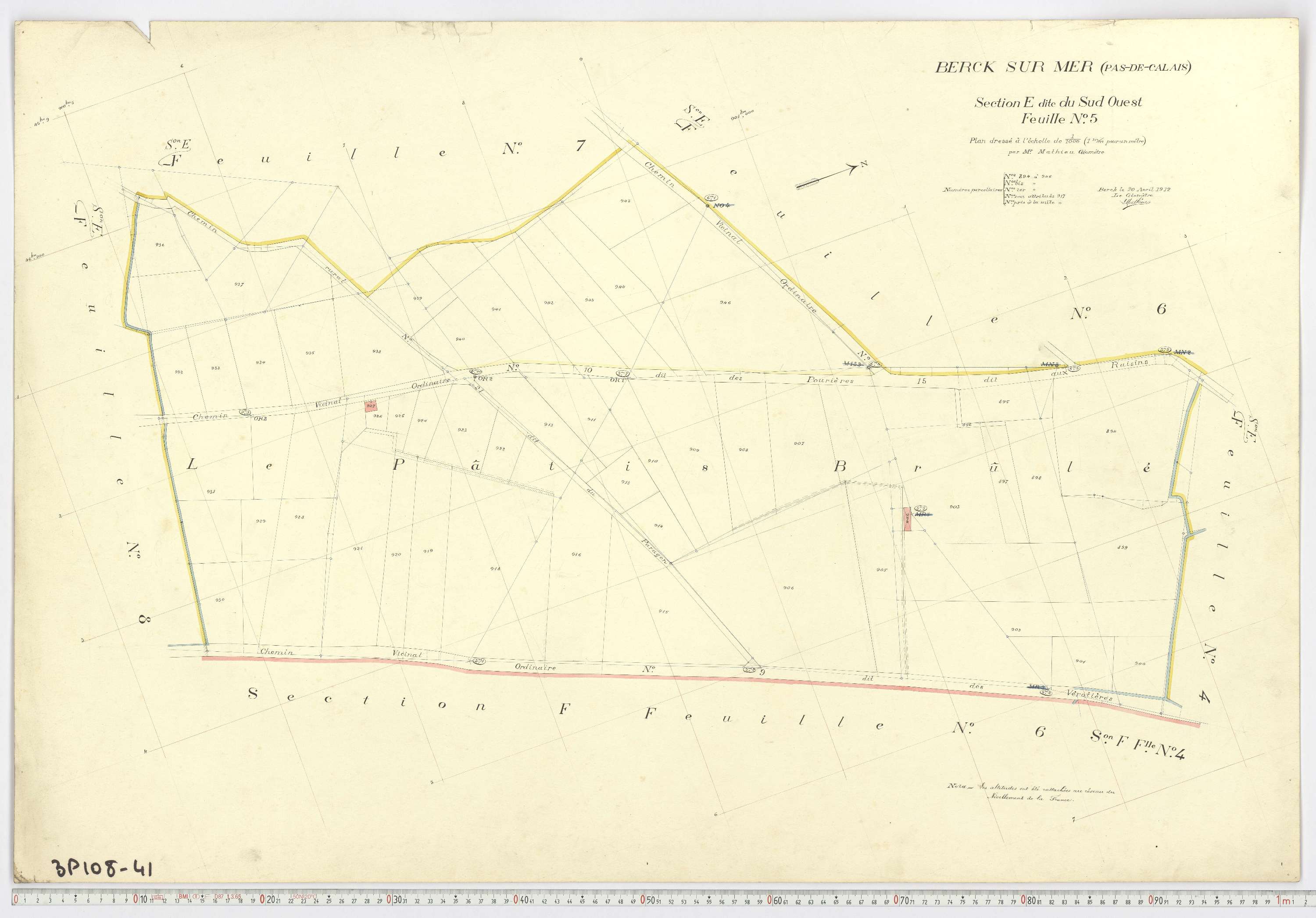Berck - Section E, feuille 5.