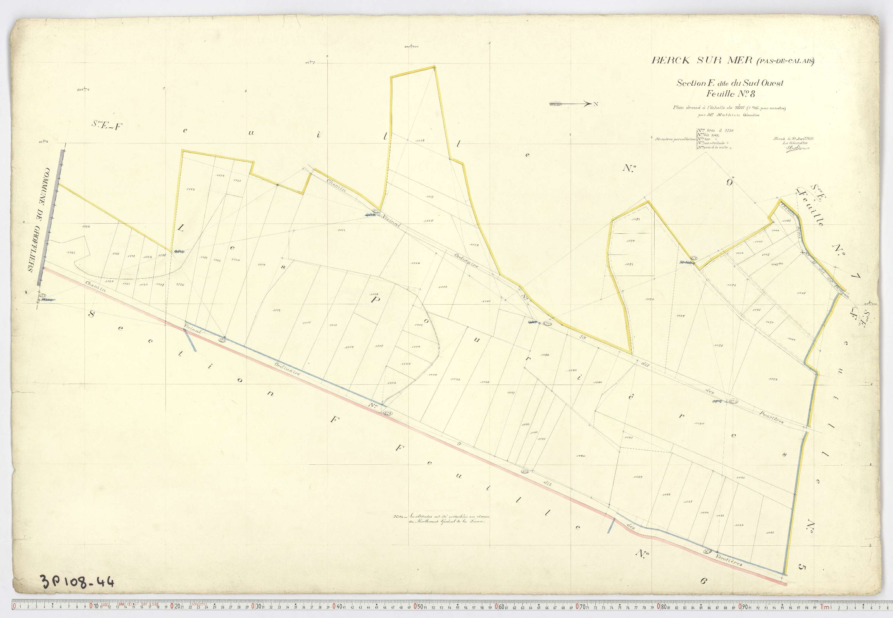 Berck - Section E, feuille 8.