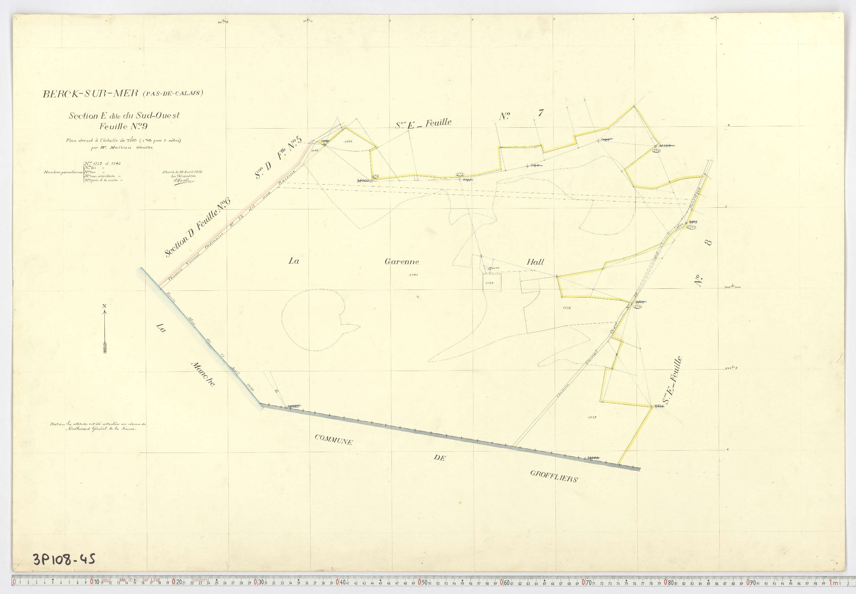 Berck - Section E, feuille 9.