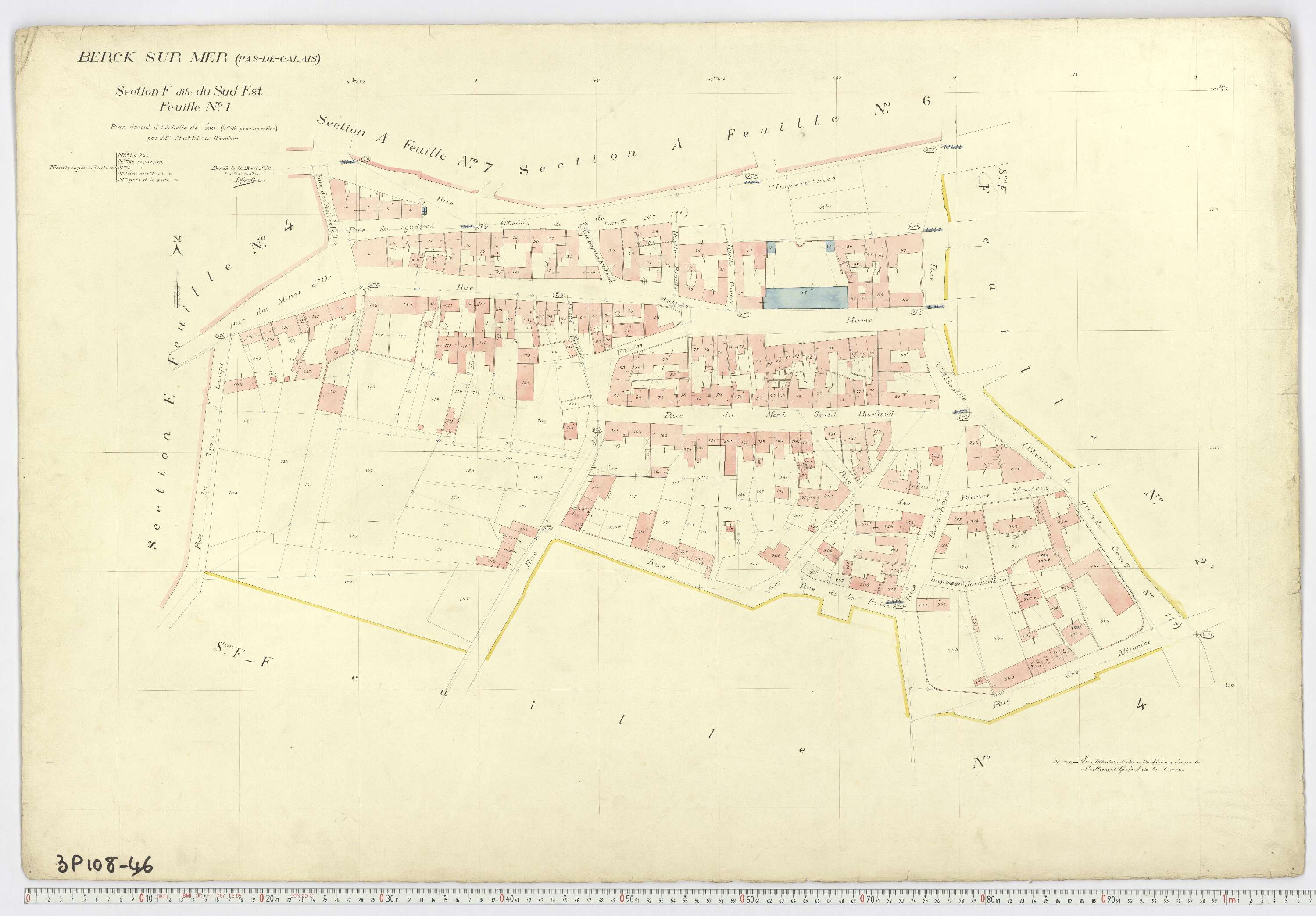 Berck - Section F, feuille 1.