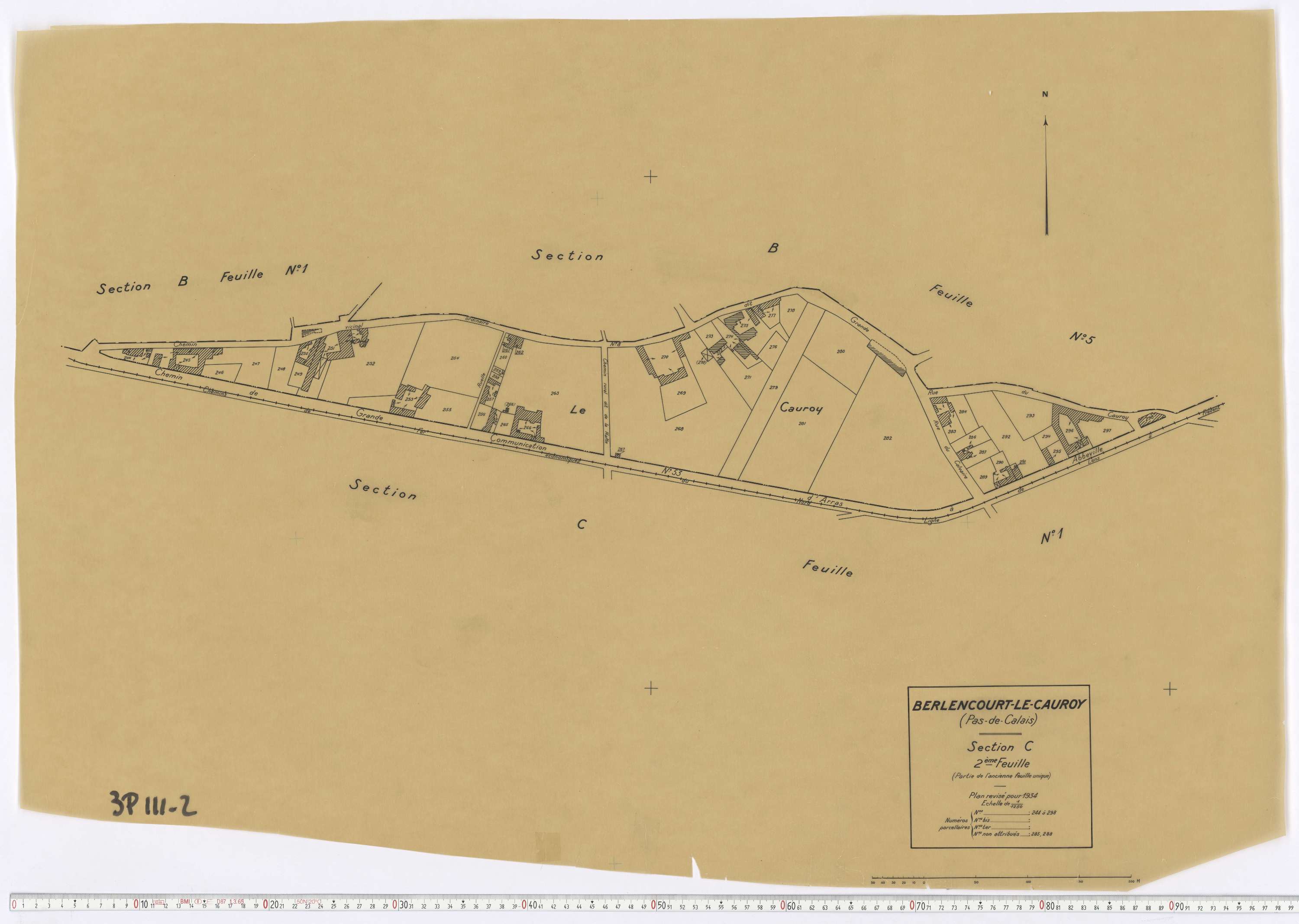 Berlencourt-le-Cauroy - Section C, feuille 2.