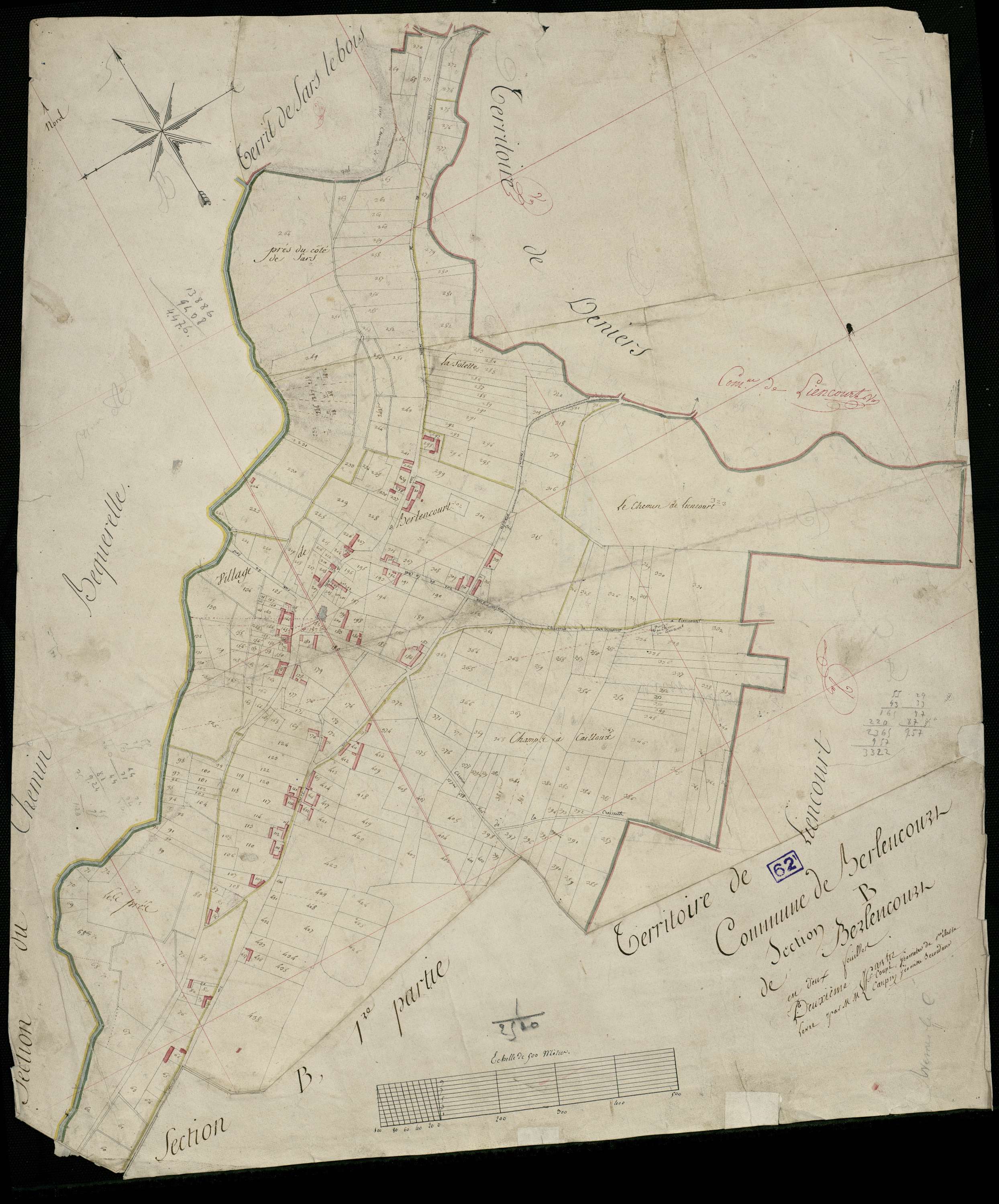 Berlencourt-le-Cauroy - Section B, 2e feuille