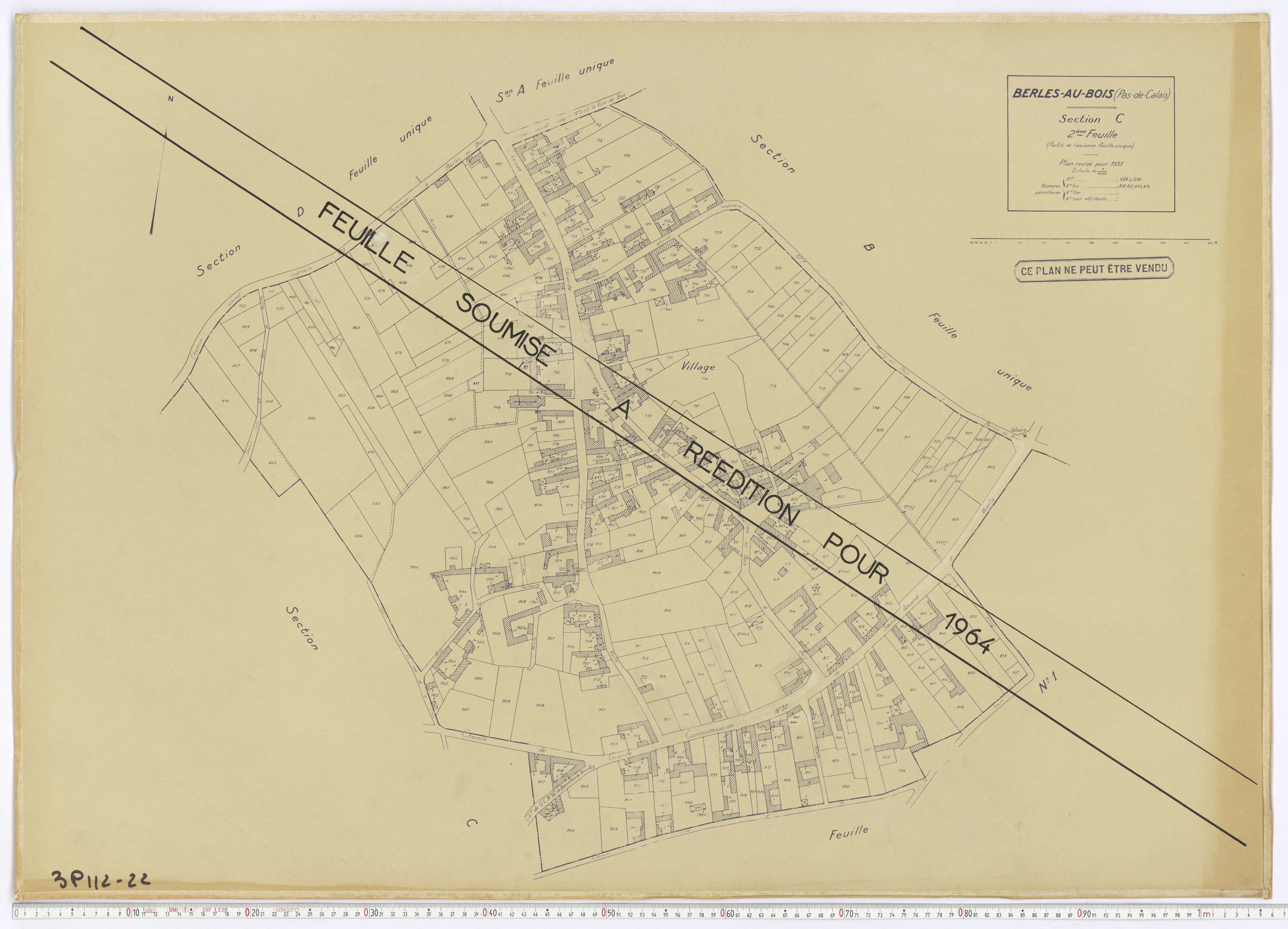 Berles-au-Bois - Section C, feuille 2.
